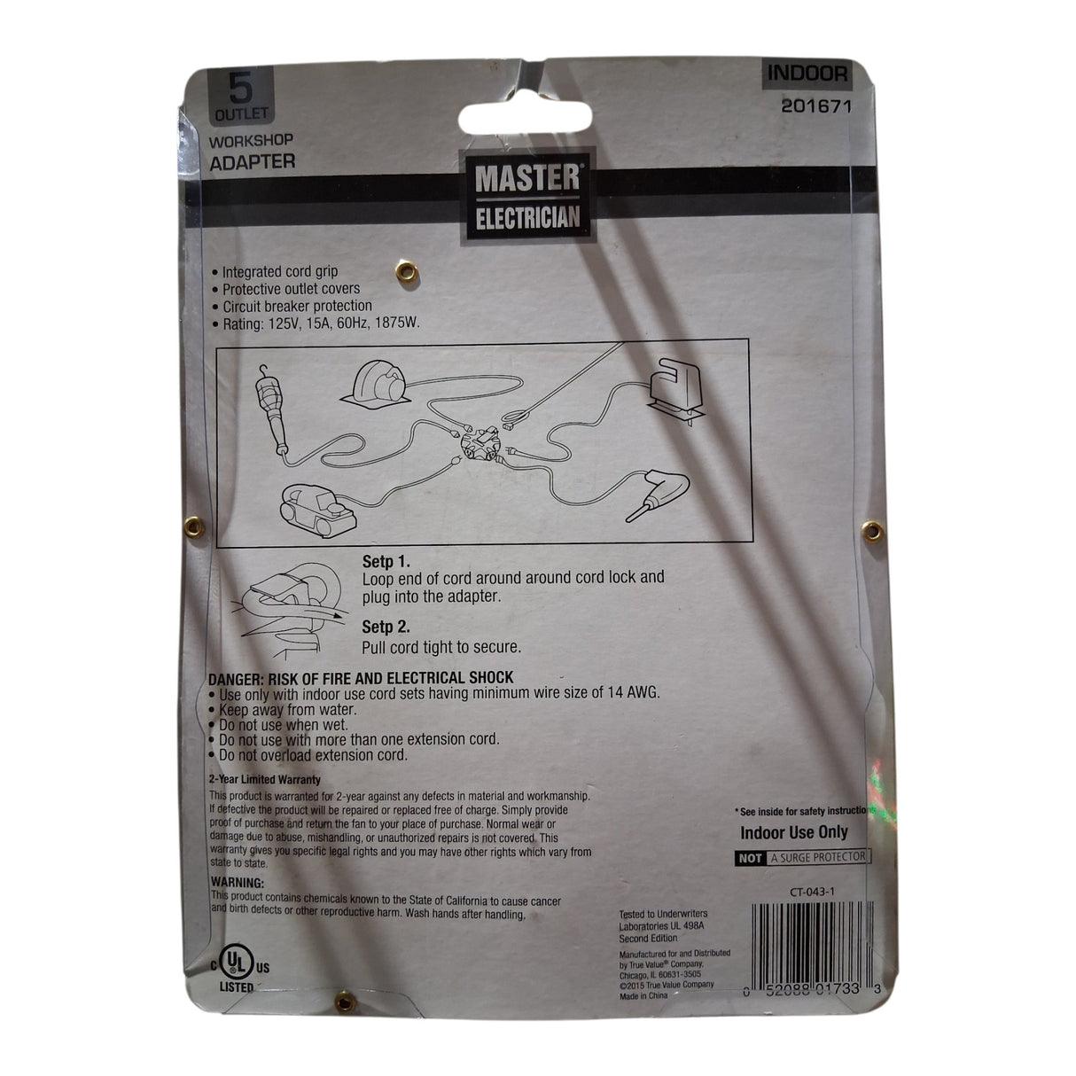 KAB ENTERPRISE CT-043 ME ME YEL 5Out Ind Adapter, Yellow - Image 2