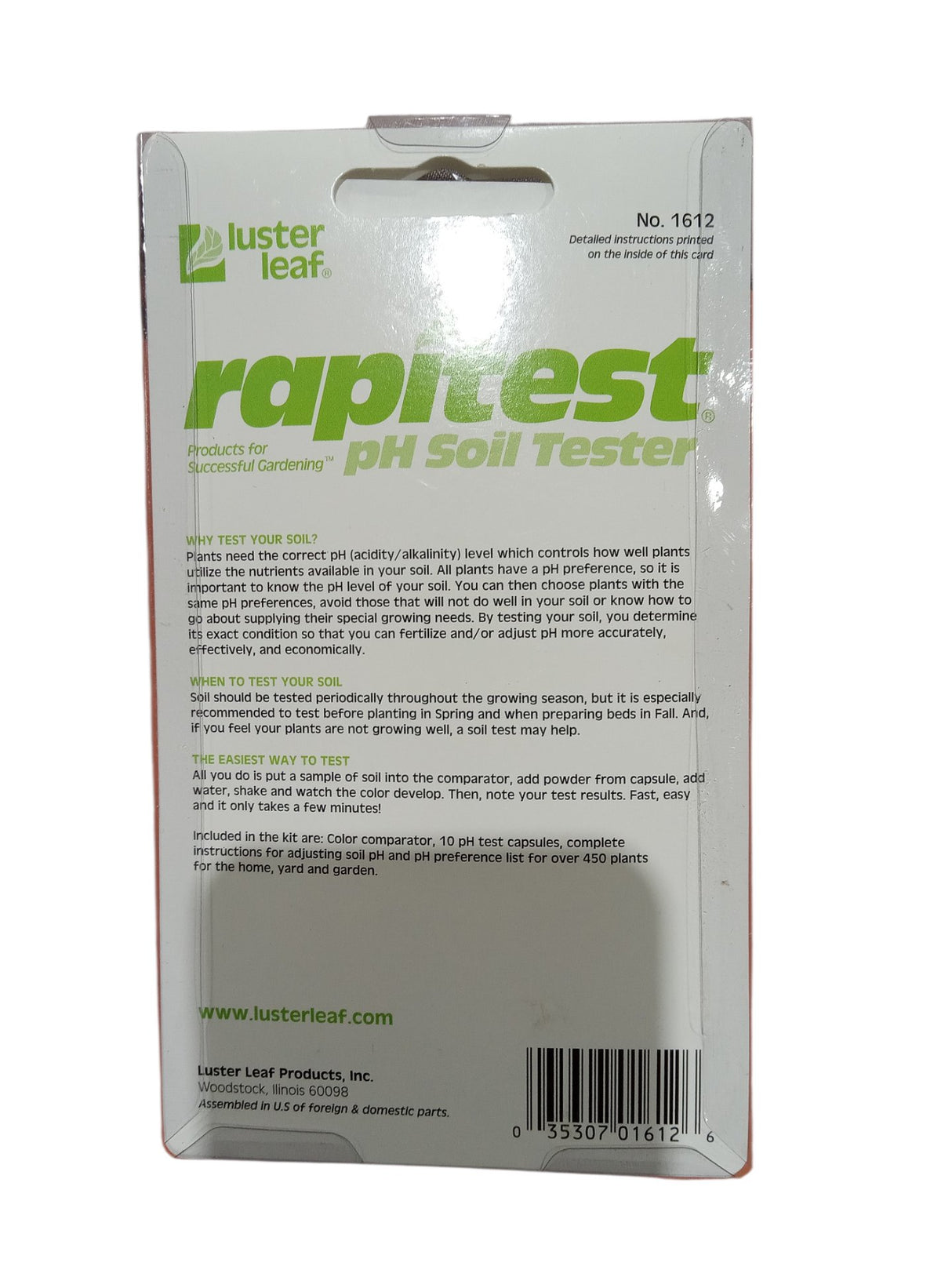 Luster Leaf 1612 Rapitest Soil pH Tester - IN STORE PICKUP ONLY - Image 2