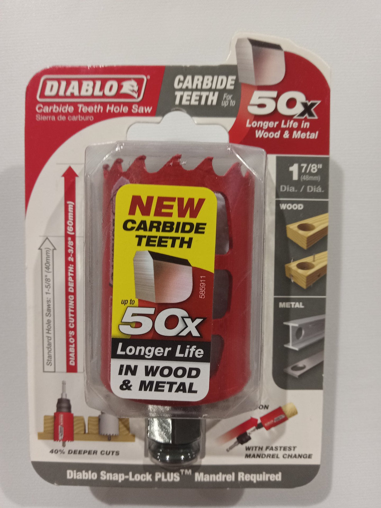 Freud DHS1875CT 1-7/8" Carb Hole Saw - Image 1