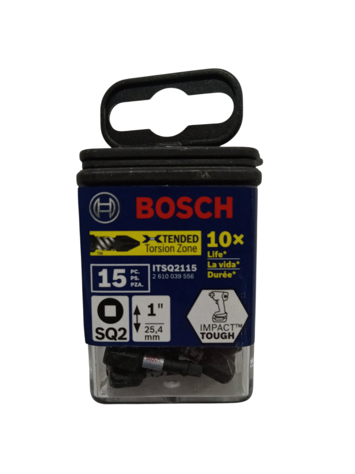 Bosch ITSQ2115 Impact Tough Insert Bit #2 Square 1-In. 15-Pk - Image 1