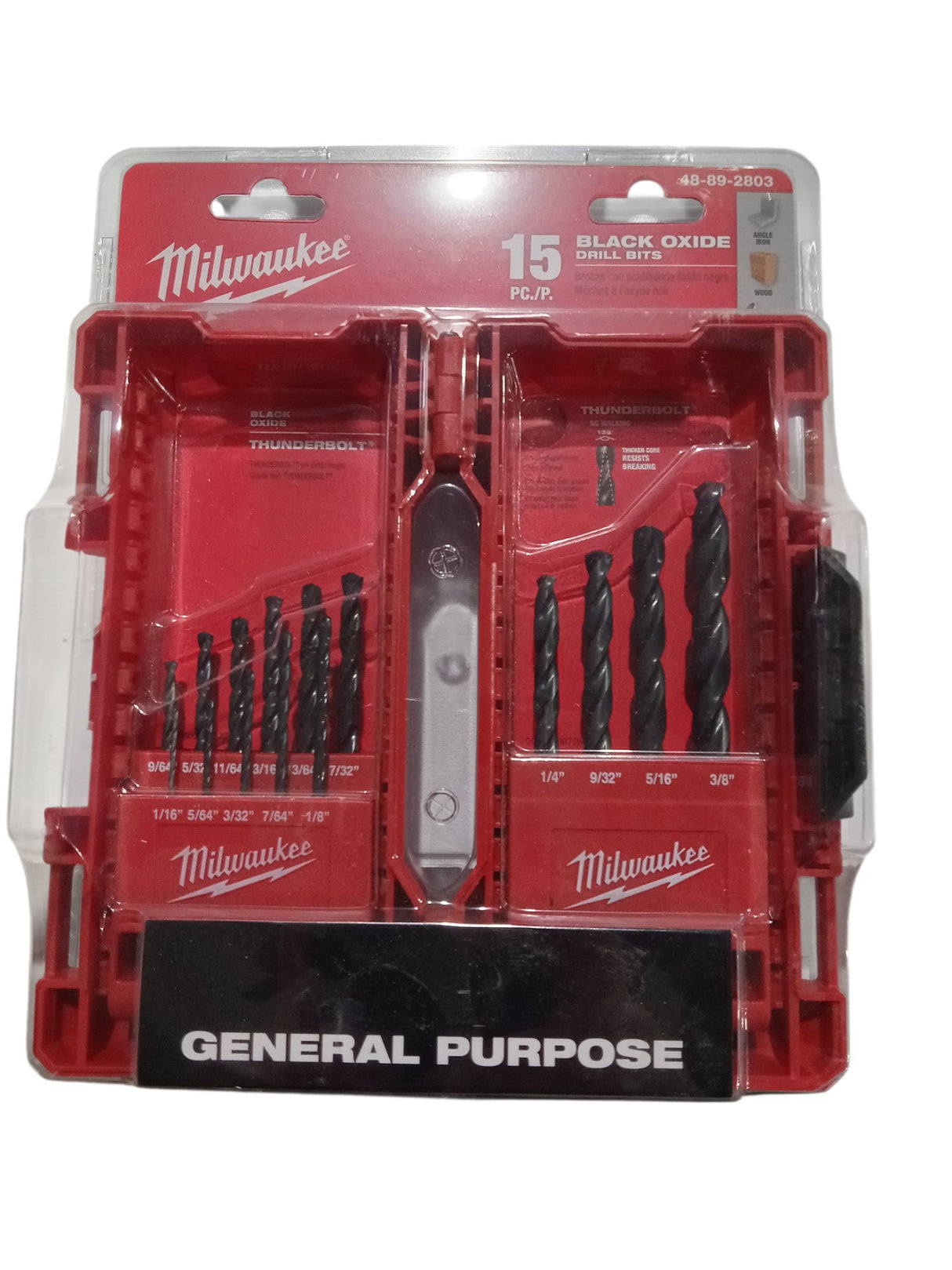 Milwaukee 48-89-2803 15-Piece Thunderbolt Black Oxide Drill Bit Set - Image 1