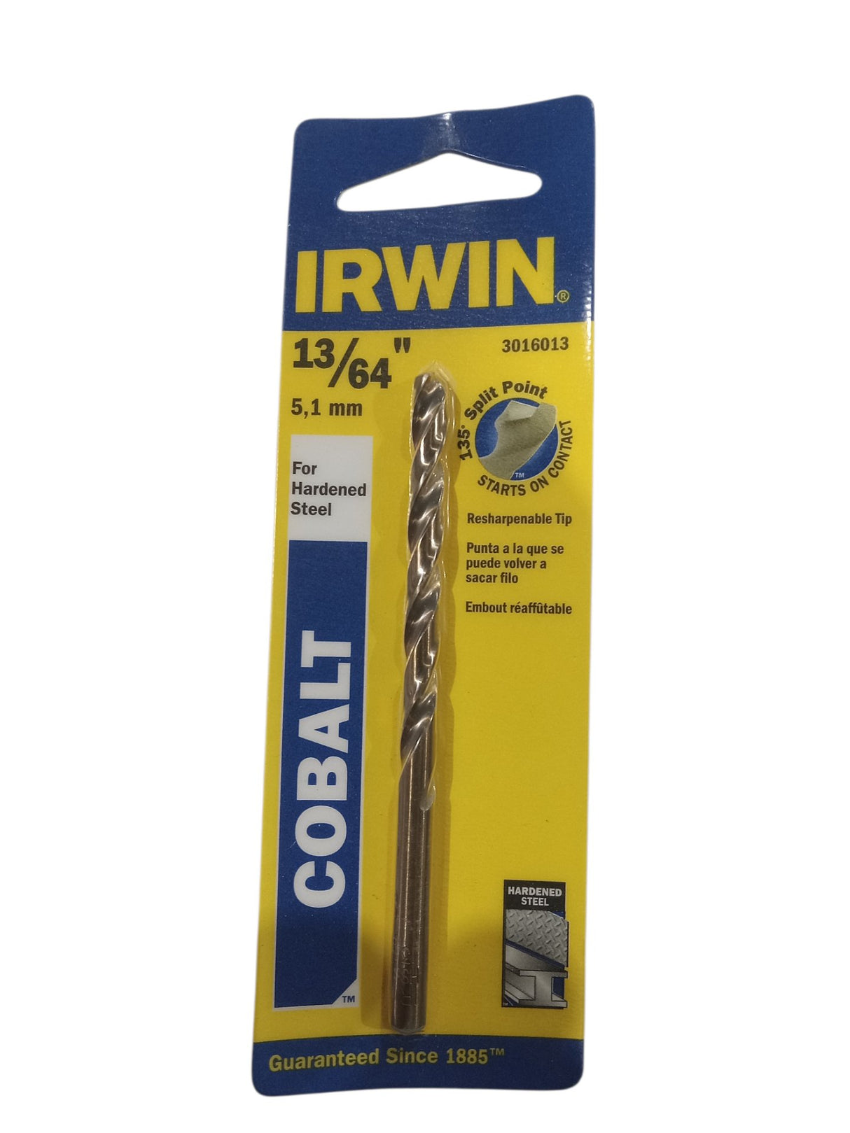 Irwin Tools DRILL BIT 13/64 X 3-5/8 COBALT - Image 1