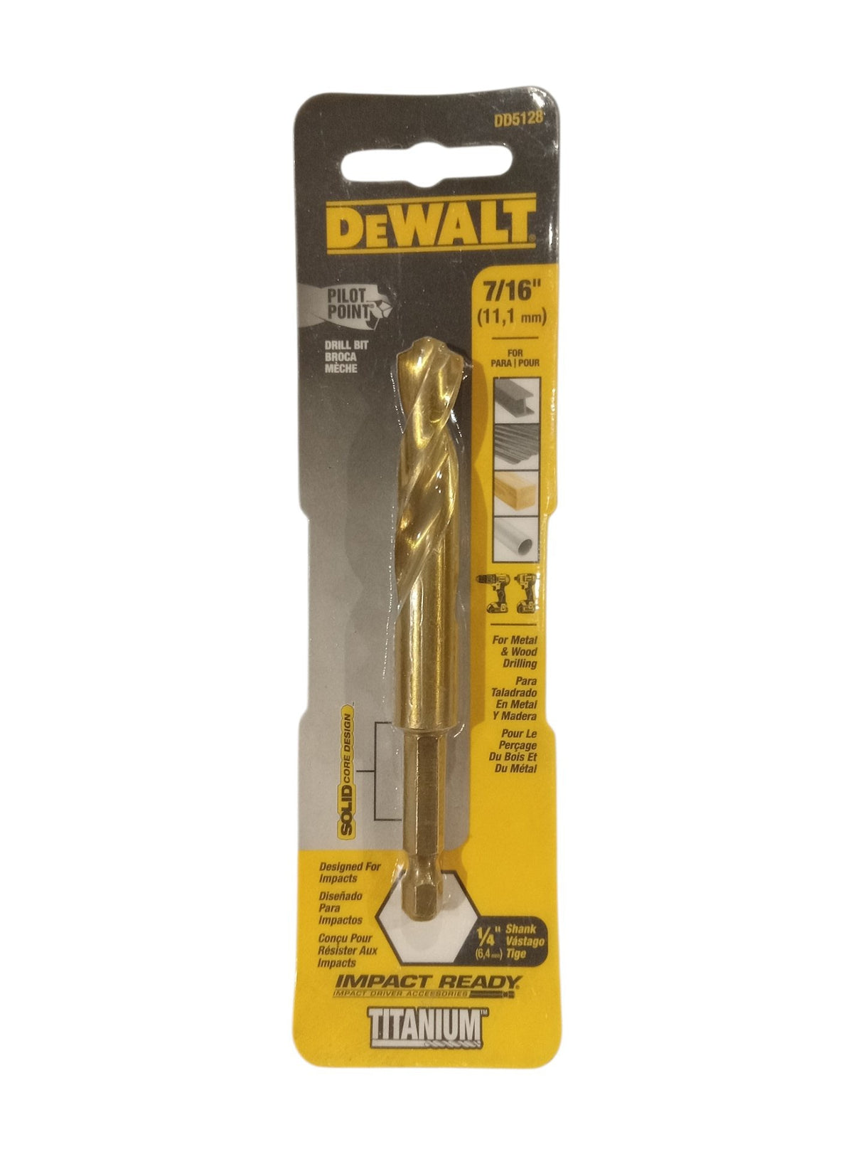 DEWALT, IMPACT DRILL BIT, 7/16" - Image 1