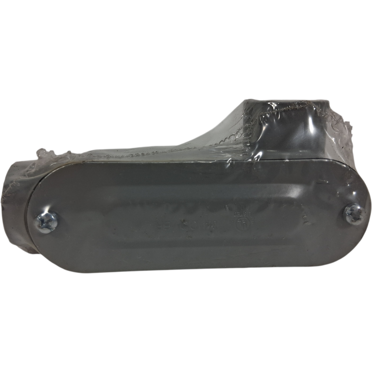 T1 — 3/4" LR Conduit Body Cover (PVC) with Screw Holes - Image 1