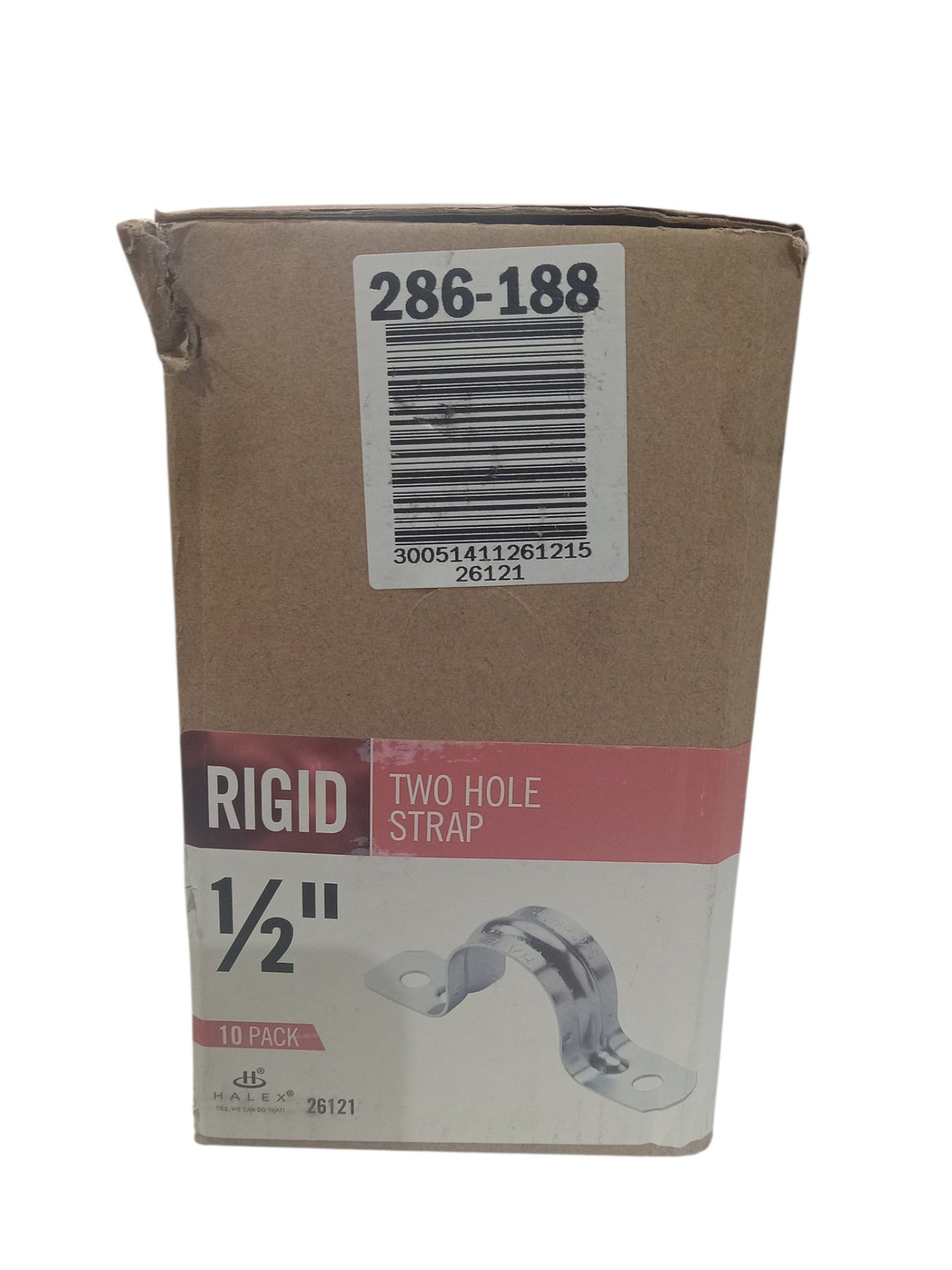 HALEX, 26121, Conduit Strap, 1/2", Steel Galvanized, 10pk - Image 1