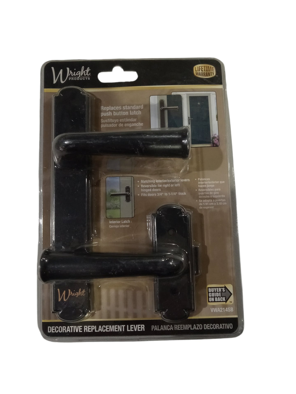 Wright Products HAMPTON PRODUCTS-WRIGHT VWA214SB Washburn Surface Mount Latch, Seville Bronze - Quantity 2 - Image 1