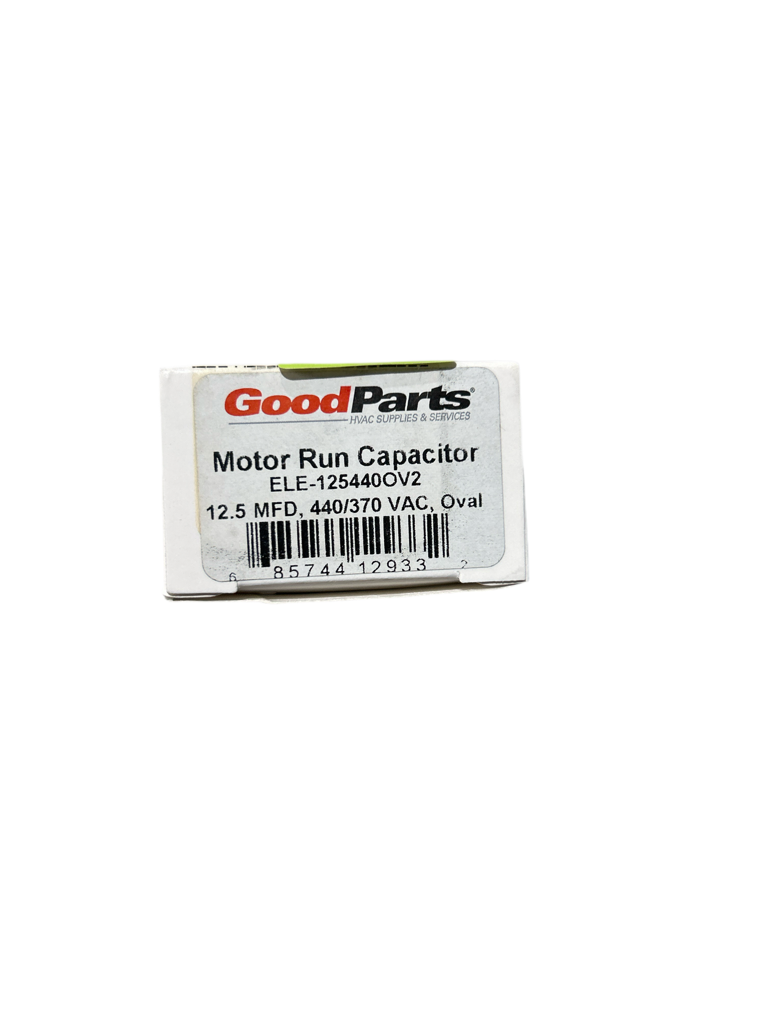 Good parts ELE-125440OV2 12.5 MFD 440/370V Run Capacitor oval - Freeman Liquidators