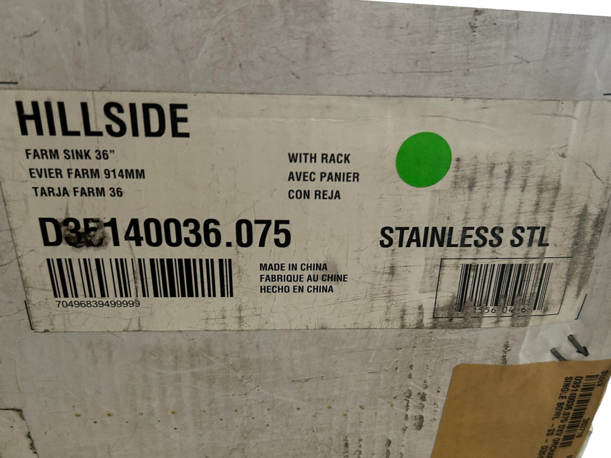 American Standard, Hillside, 20 x 36 x 111/2 in., Apron Front, Kitchen