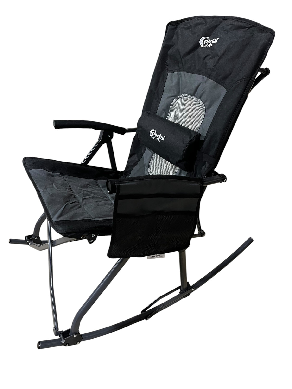 Portal, Oversized, Rocking, Folding Chair, Black
