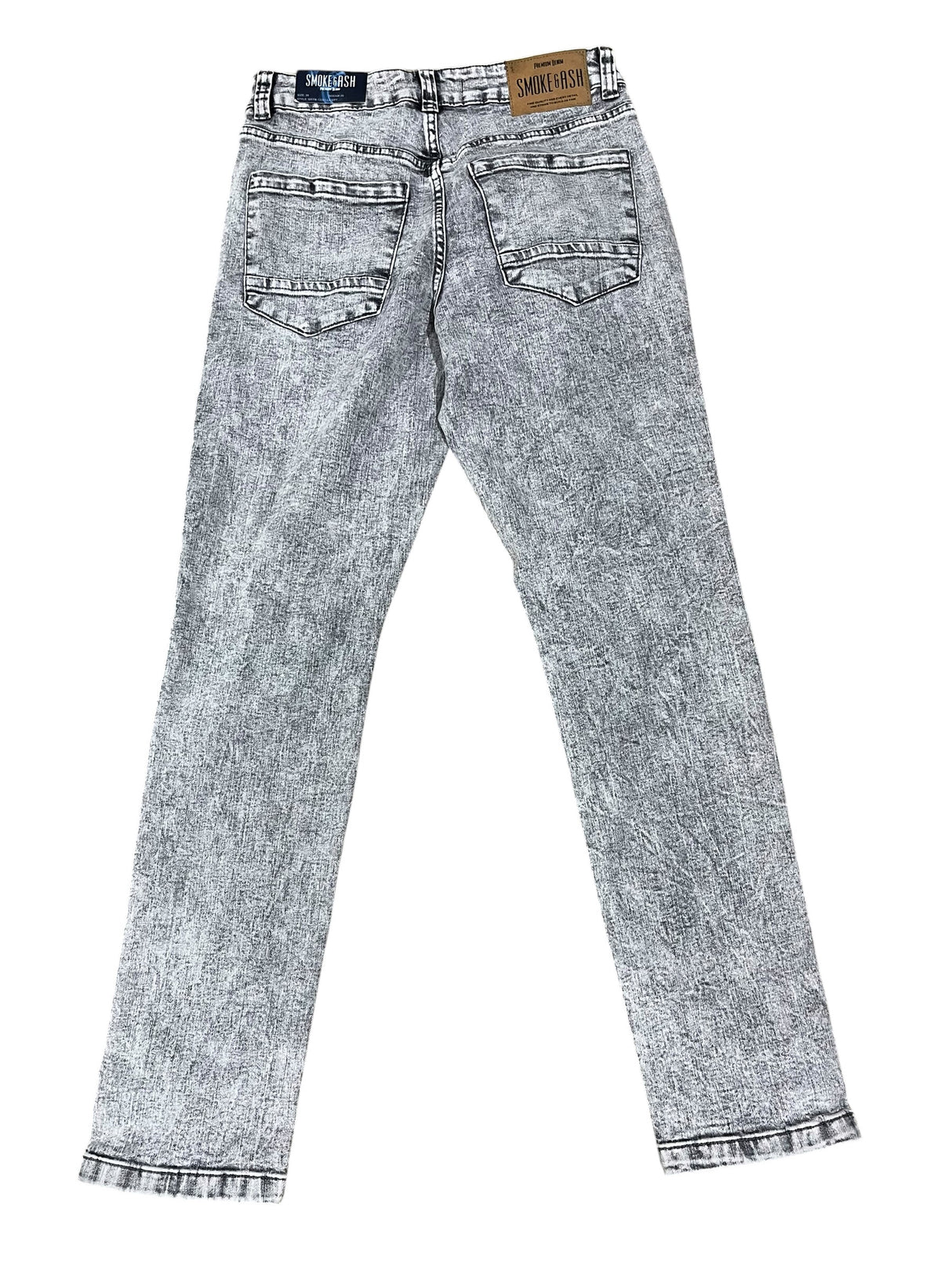 Smoke & Ash, Men’s, Grey, Acid Washed, Jeans
