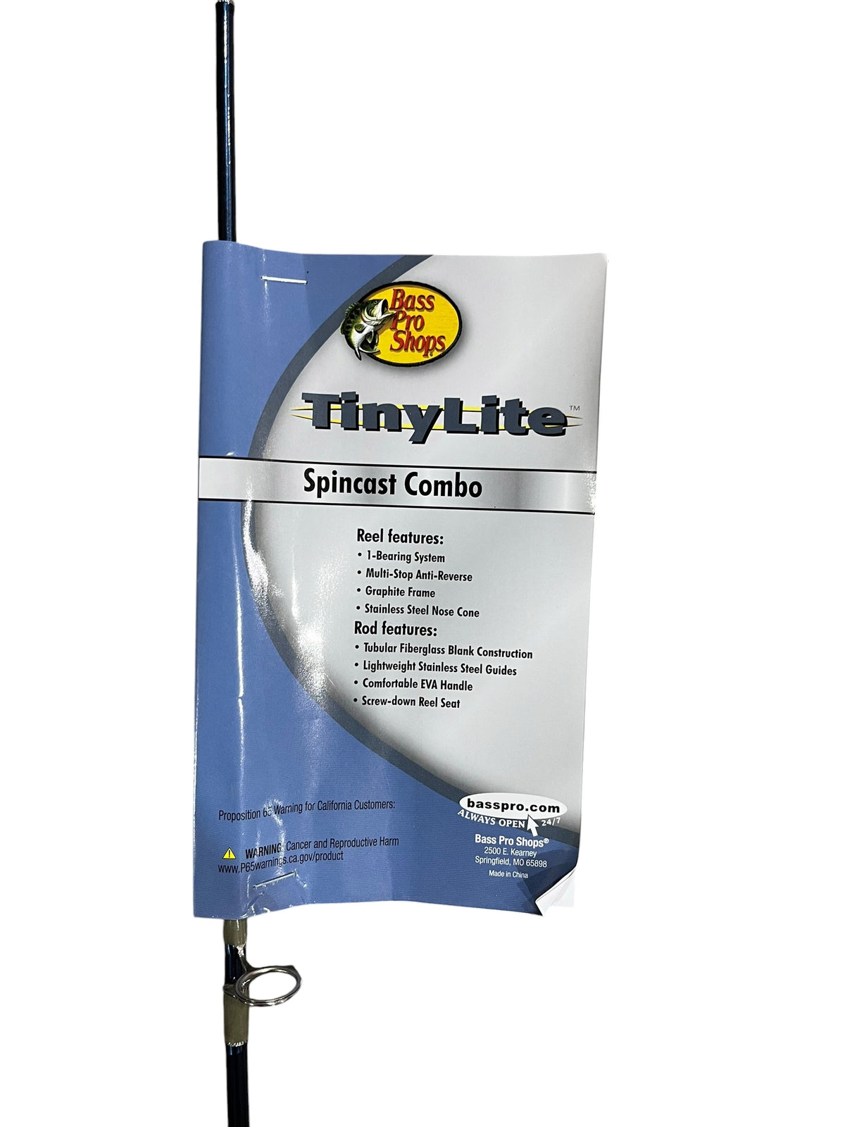 Bass Pro, Tiny Lite Spincast, Rod & Reel Combo, 4’ 6”
