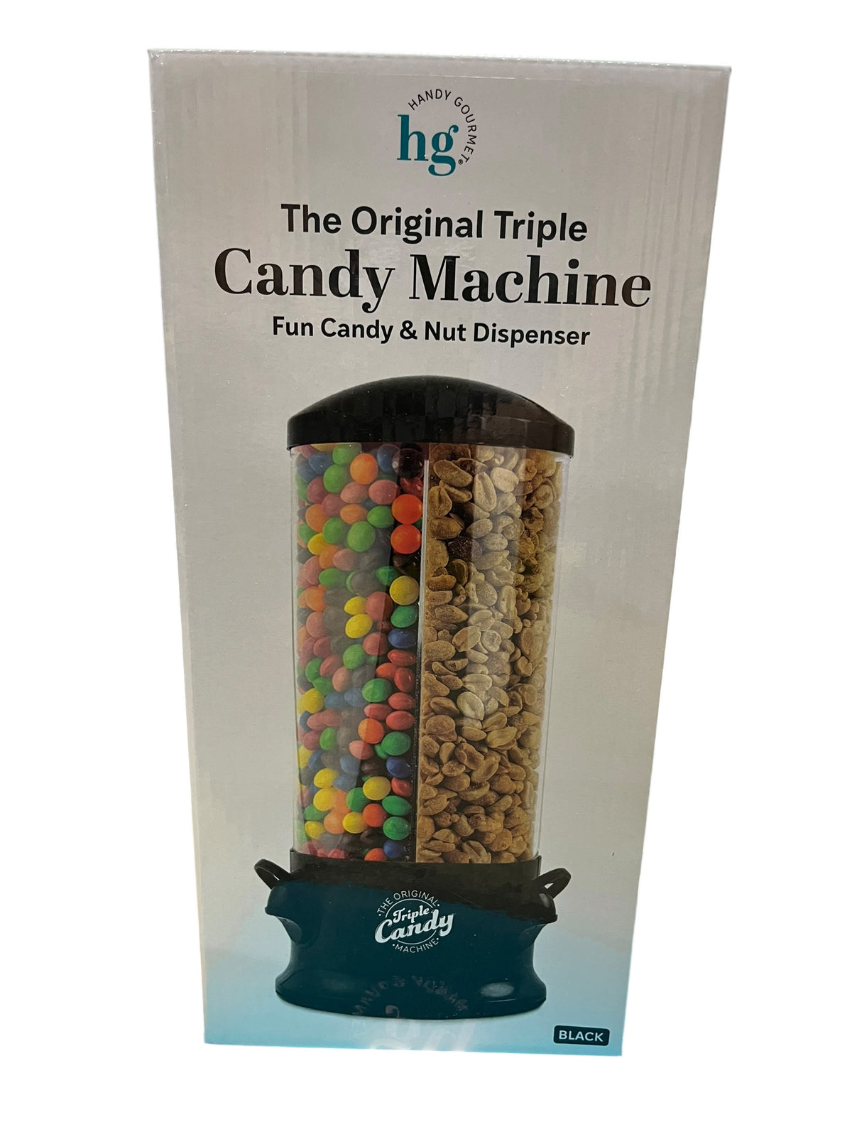 Handy Gourmet, The Original Triple, Candy & Nut Dispenser, Black