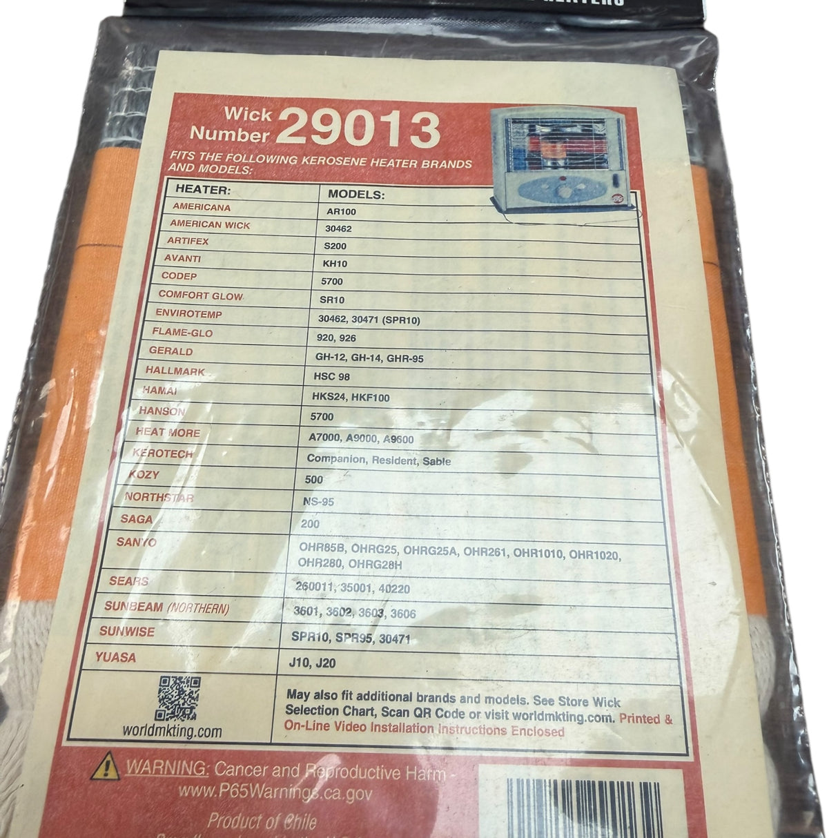 Kero World 29013 Kerosene Heater Replacement Wick Knitted Fiberglass - Image 1