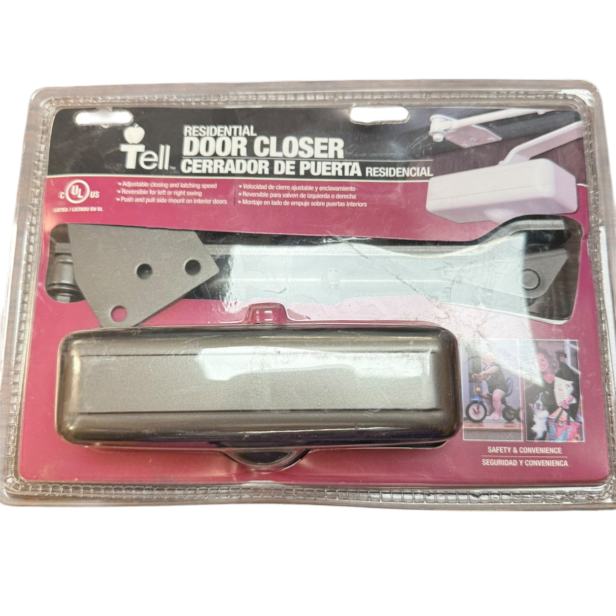 Tell Manufacturing DC100079 Brown Lightweight Residential Door Closer - Image 1