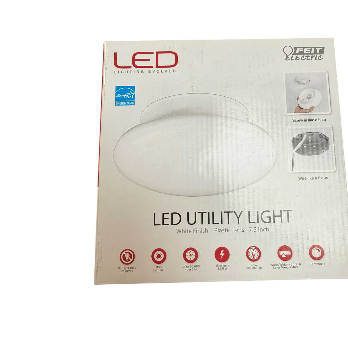 Feit Electric 220808 7.5 in. LED Utility Light Soft White - Image 1