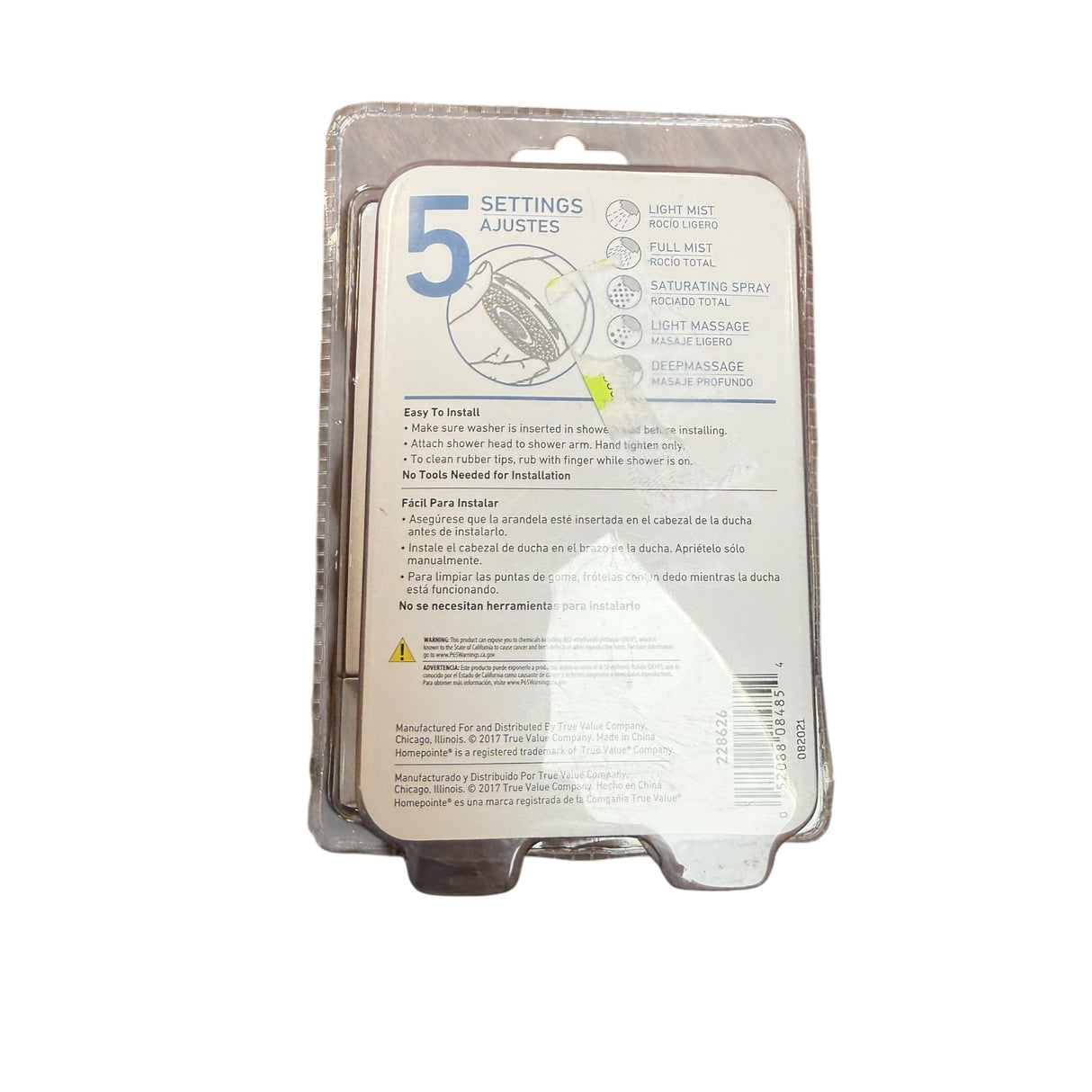 Homewerks Worldwide 228626 CHR 5Spr SHWR HP 5 SPR Shower Head - Image 2