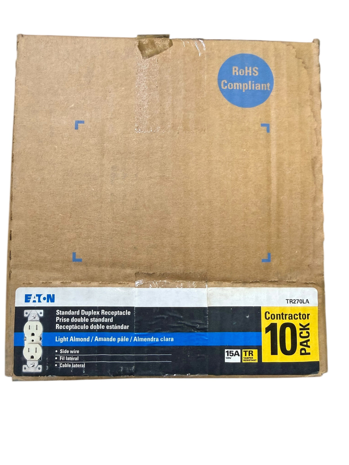 EATON Wiring Tr270la Rcpt Dplx Tam/Resi La 10 Pack - Image 1