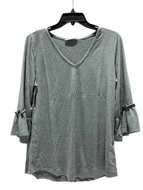 Women's Messic Grey Green Quarter Sleeve Shirt (Size M & XXL) - FreemanLiquidators - [product_description]