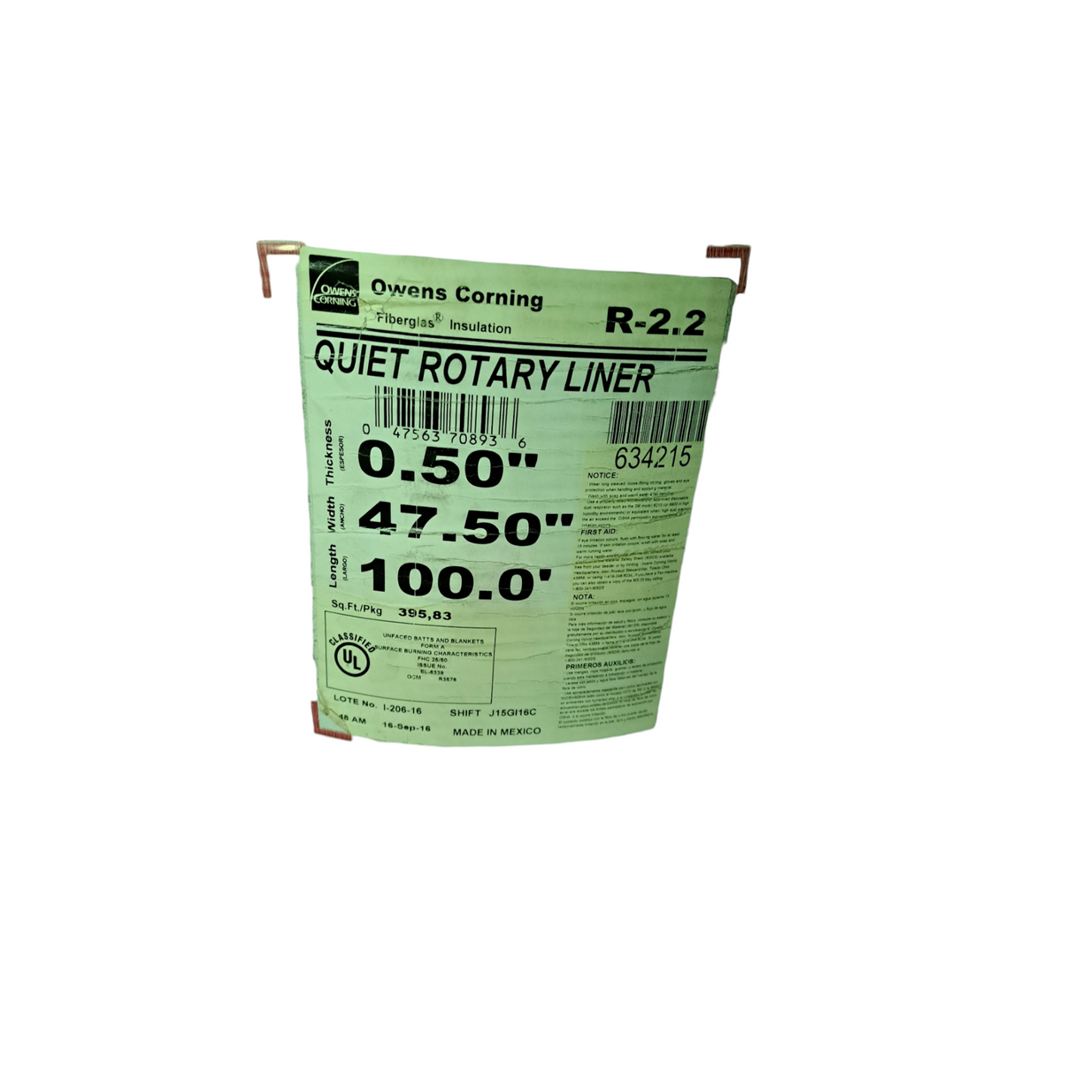 R-2.2, Quiet Rotary Liner, Duct Insulation, 634215 (In-Store Pickup Only) - Freeman Liquidators