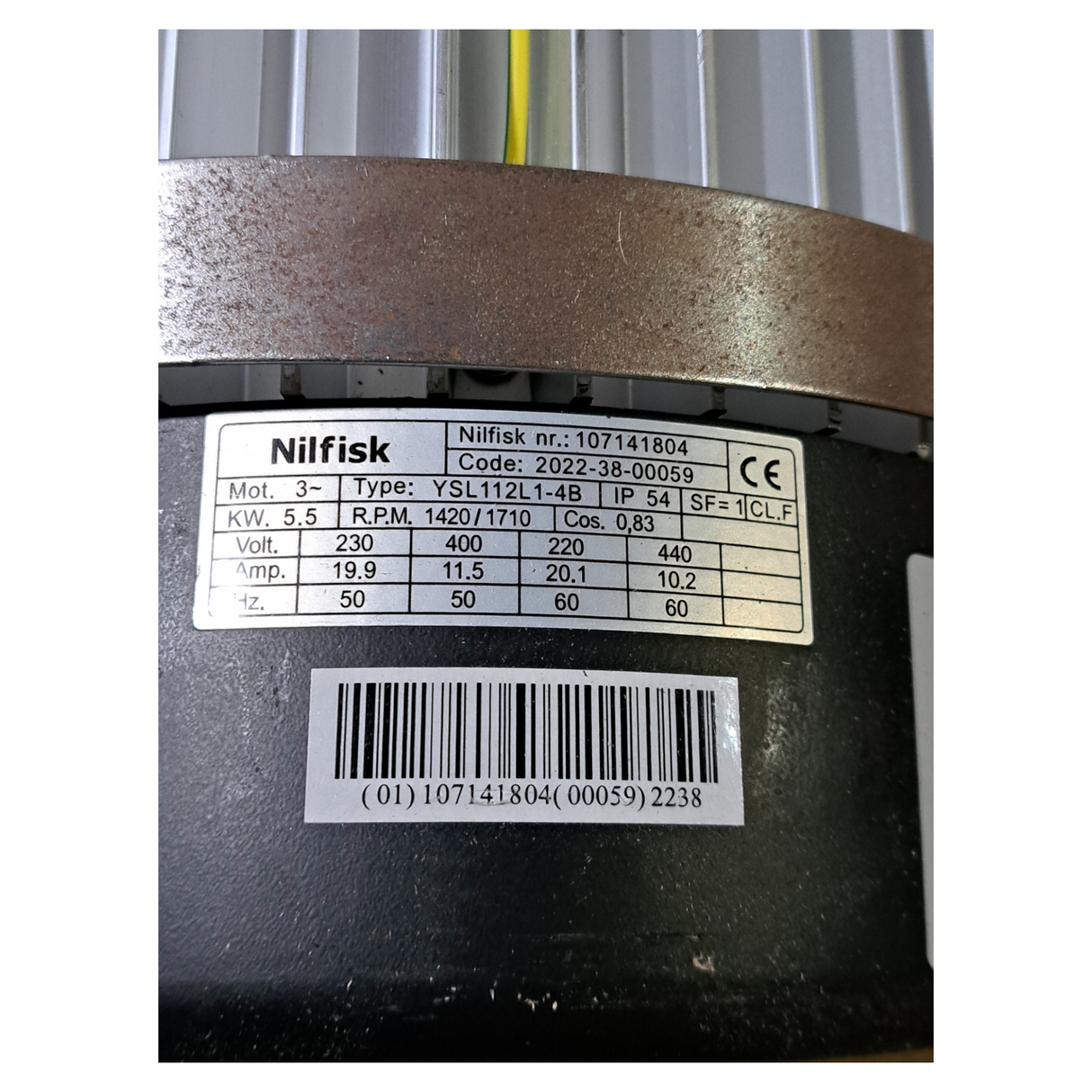 Nilfisk, 7300034, Motor Pump for 3X440/60, 5.5KW, 440V, 60HZ - Freeman Liquidators