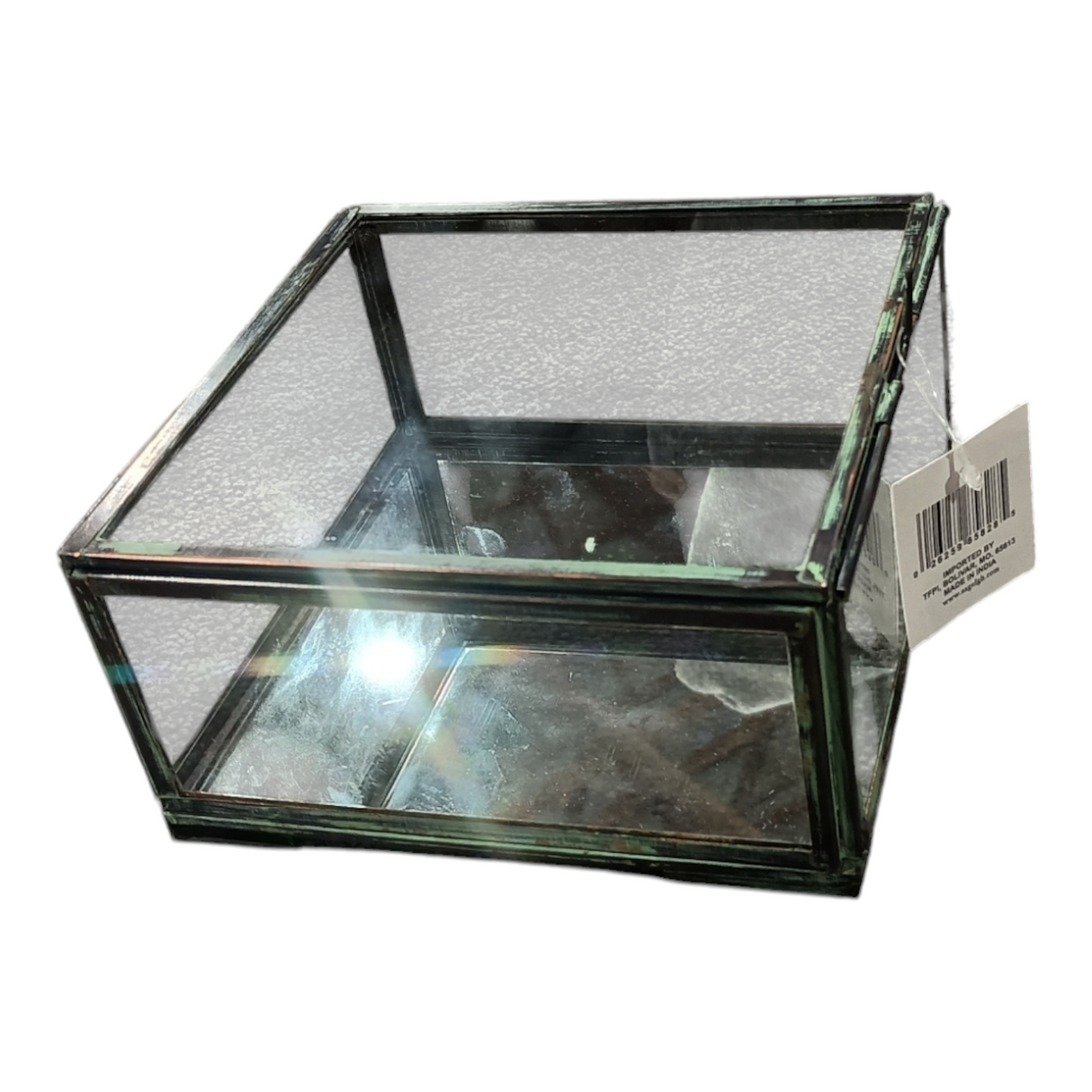 Sage & Co, Glass Terrarium, Mirror, 6" - Freeman Liquidators