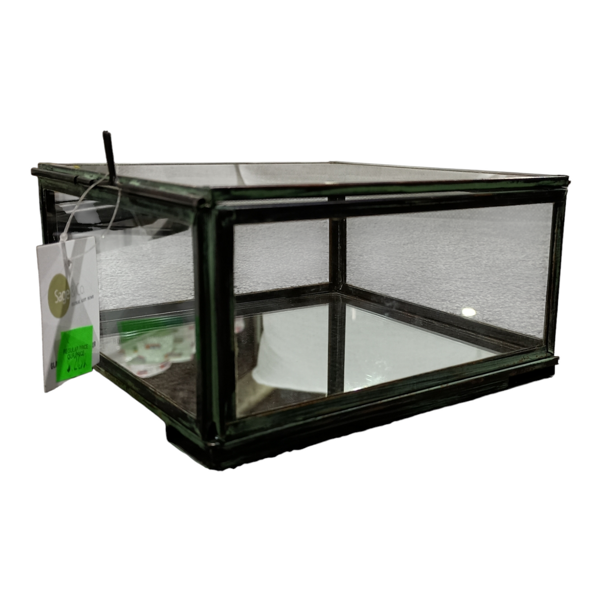 Sage & Co, Glass Terrarium, Mirror, 6" - Freeman Liquidators