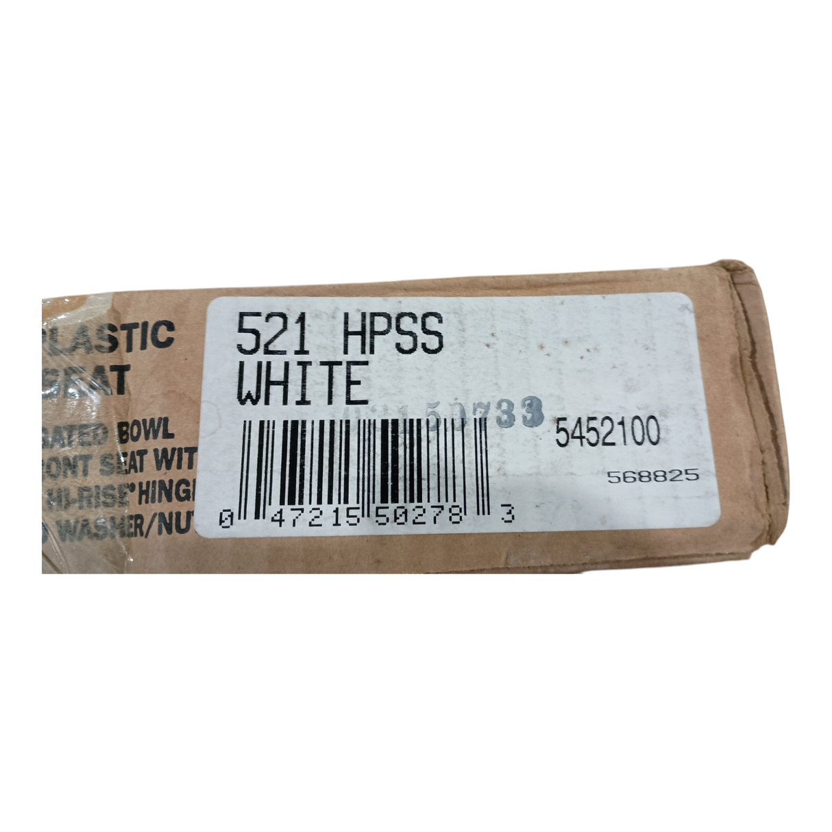 Beneke, 521 HPSS, Solid, Plastic, Open, Front, Elongated, Toilet, Seat, White - Freeman Liquidators