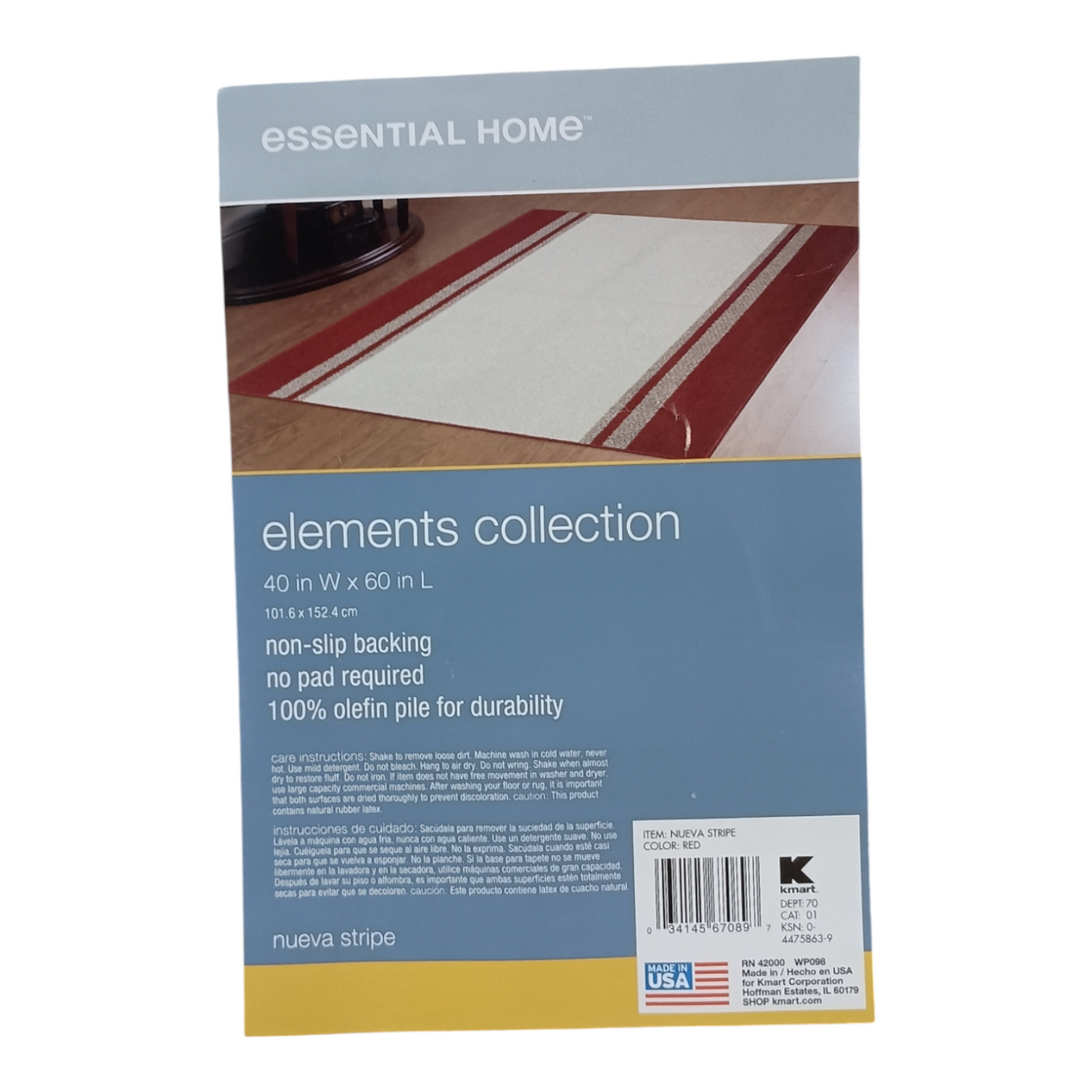 Essential Home, Red, Nueva, Stripe, Rug, Elements, Collection - Freeman Liquidators