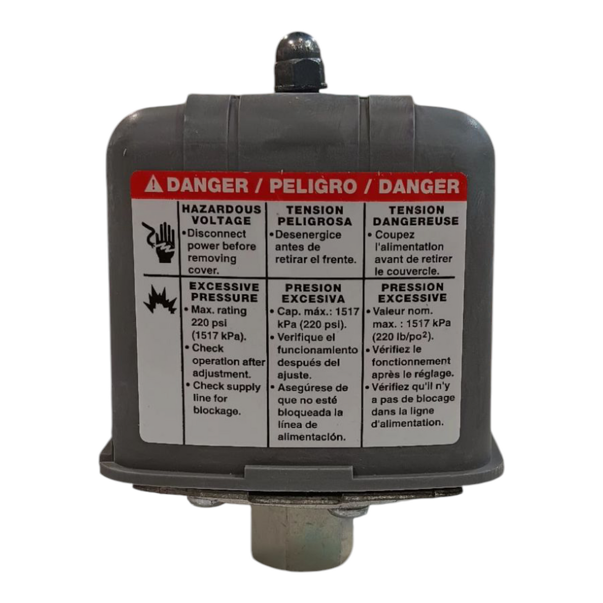 Square D, Pumptrol, 9013FSG2J21, Air-Pump Pressure Switch, Adjustable Diff. 30-50 PSI - New In Original Packaging - Freeman Liquidators