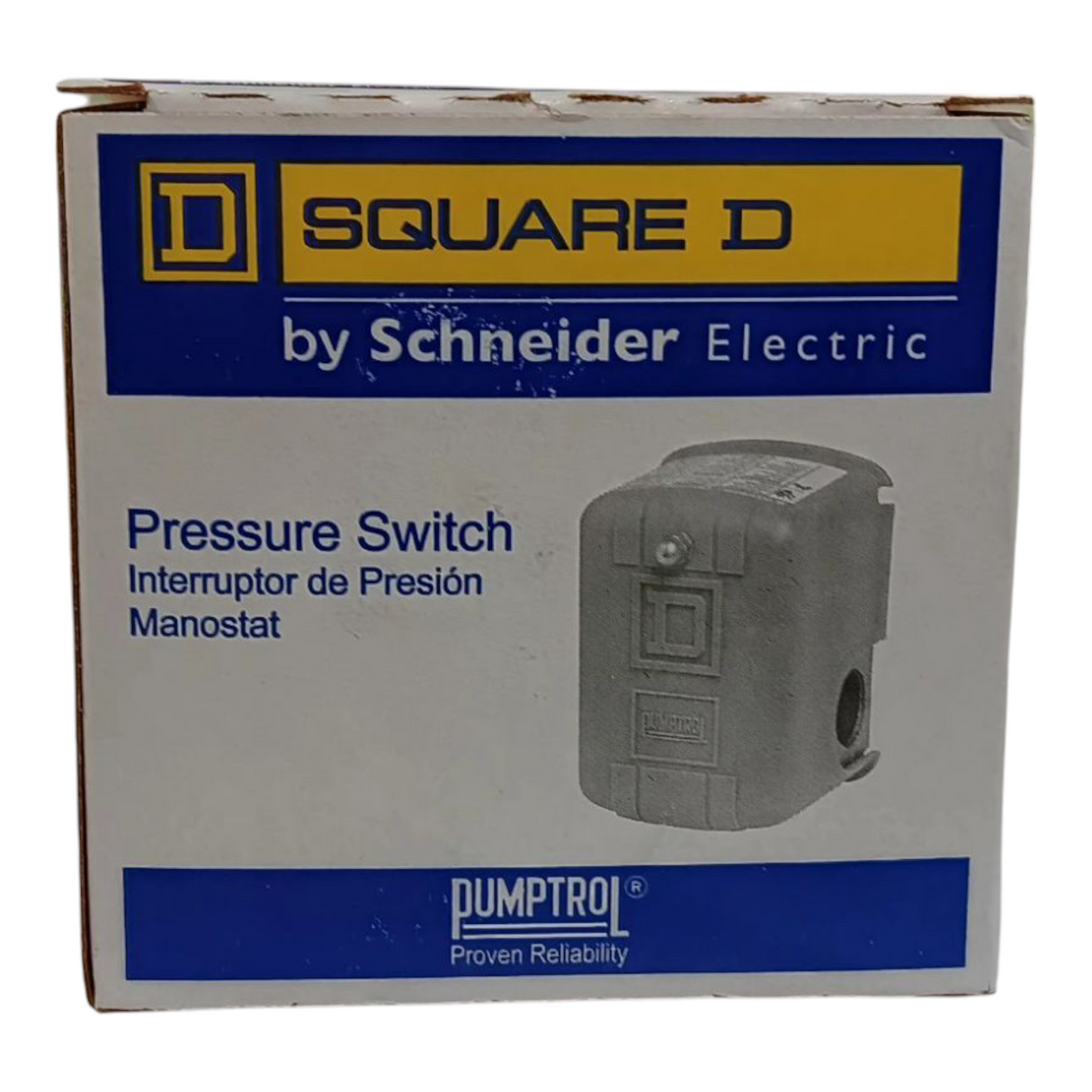 Square D, Pumptrol, 9013FSG2J21, Air-Pump Pressure Switch, Adjustable Diff. 30-50 PSI - New In Original Packaging - Freeman Liquidators