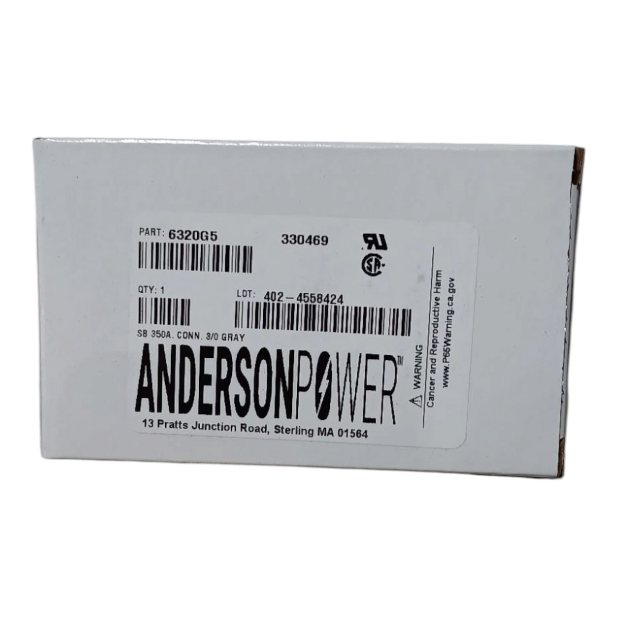 Anderson Power Products, Heavy Duty Power Connectors, SB350, 3/0 AWG, 3/0 AWG, 350A CONT - Freeman Liquidators