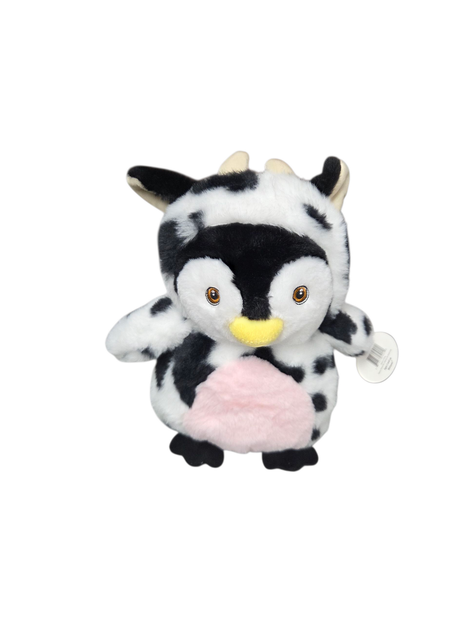 WishPet Pittsburgh Penguin in Cow Costume 11" Plush - Black/White