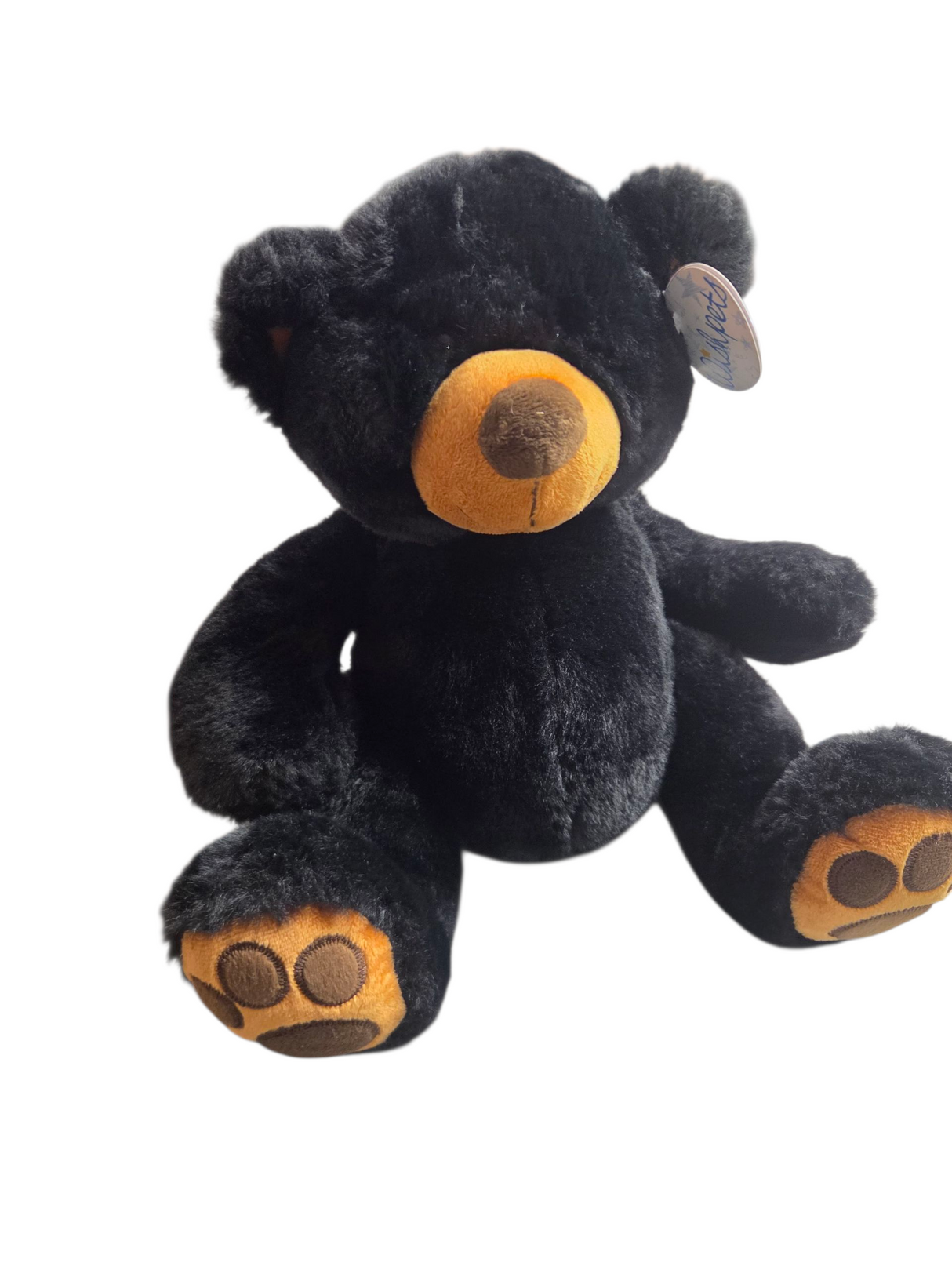 Sitting Pawee Black Bear 15" Plush by Wishpets