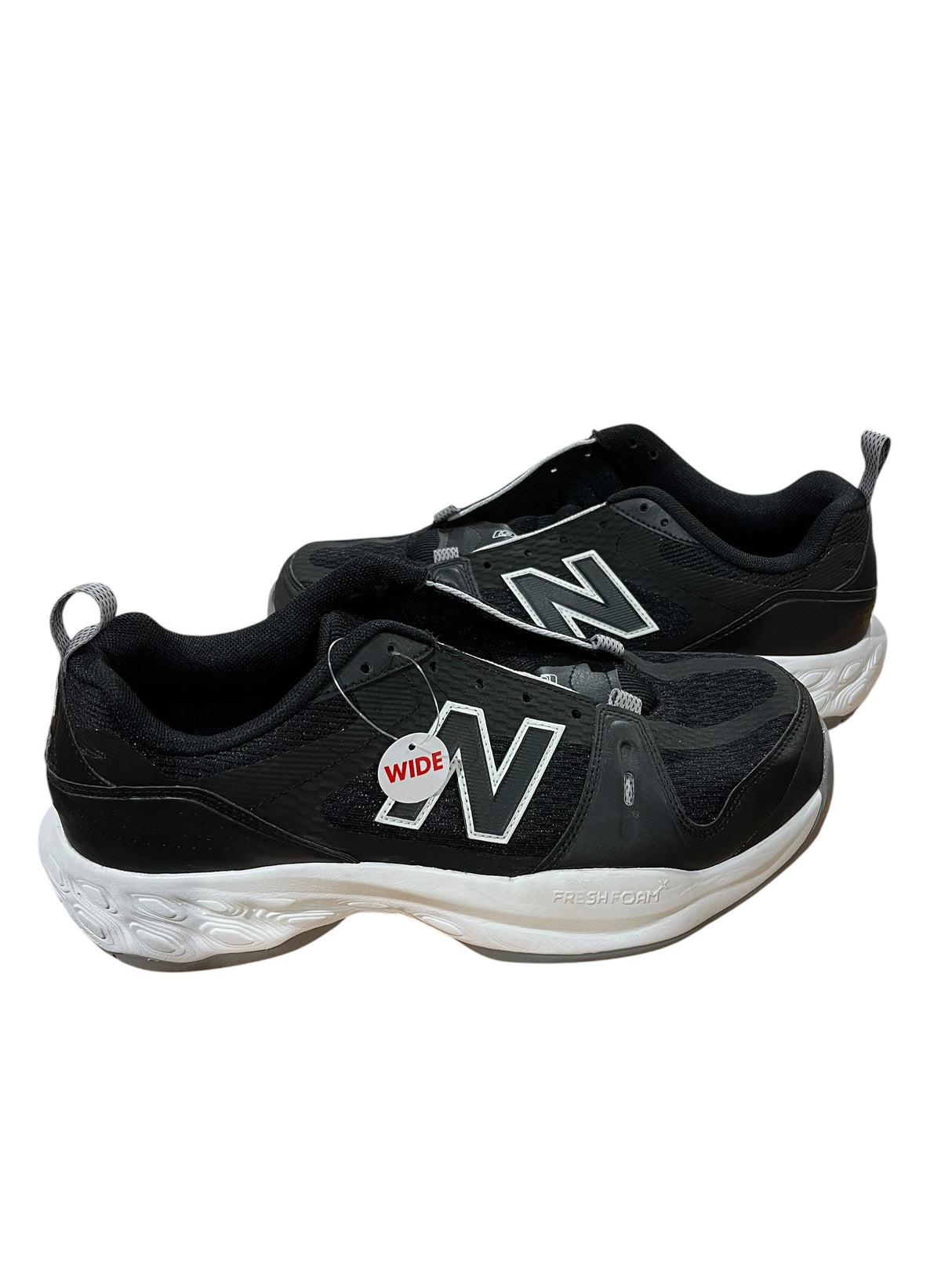 New Balance, Men’s, Fresh Foam X, 1007, Wide, Black/White, NO LACES, NO BOX