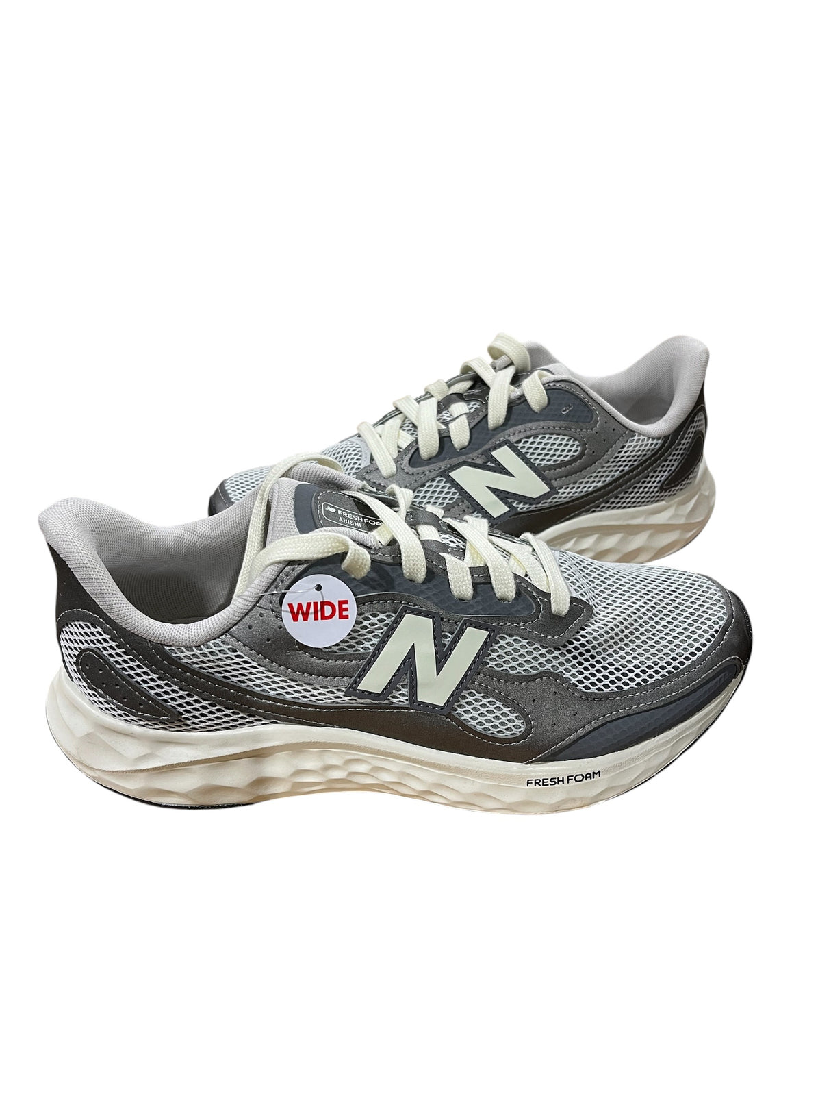 New Balance, Men’s, Fresh Foam, Arishi v4, White/Grey, Size 8.5 Wide, NO BOX