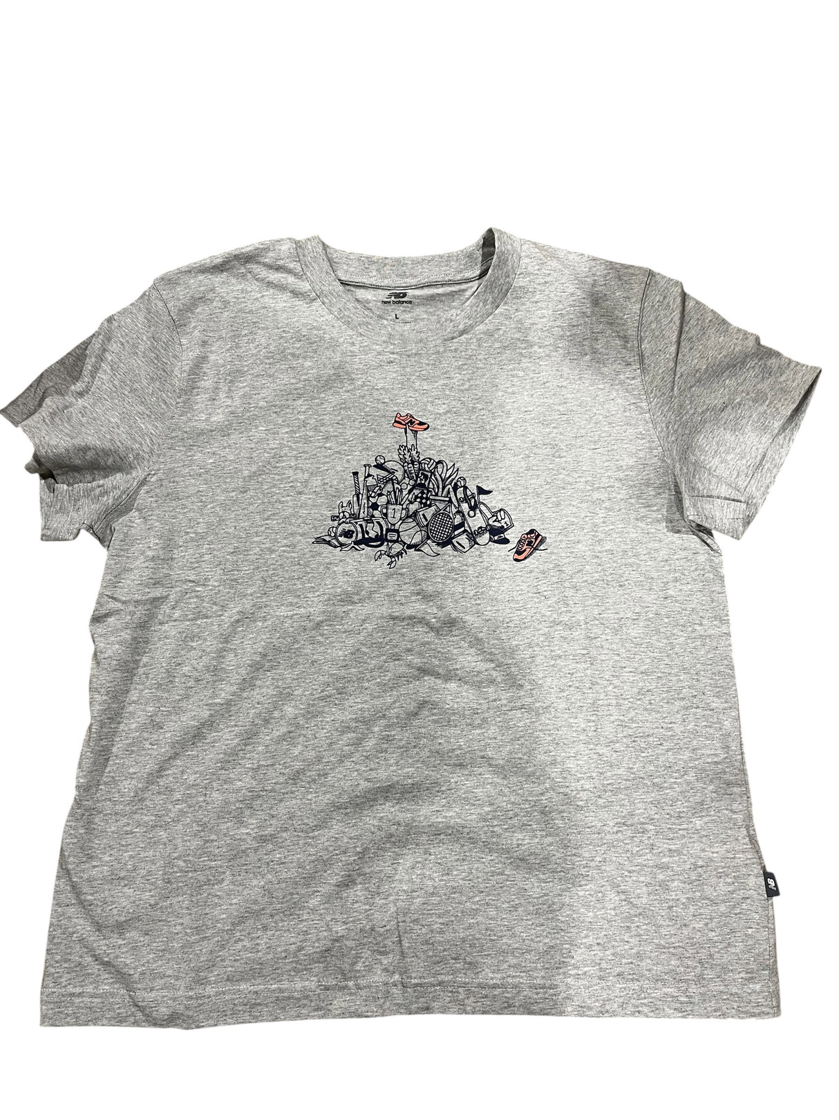 New Balance, Men’s, Athletics Pile T-Shirt, Large, Grey