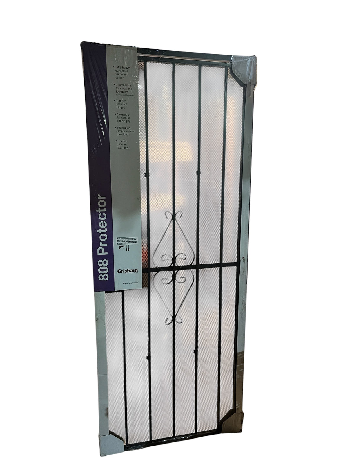 Grisham, 498293, Protector, Steel, Security Door, Reversible Hinging, 30" x 80", Black