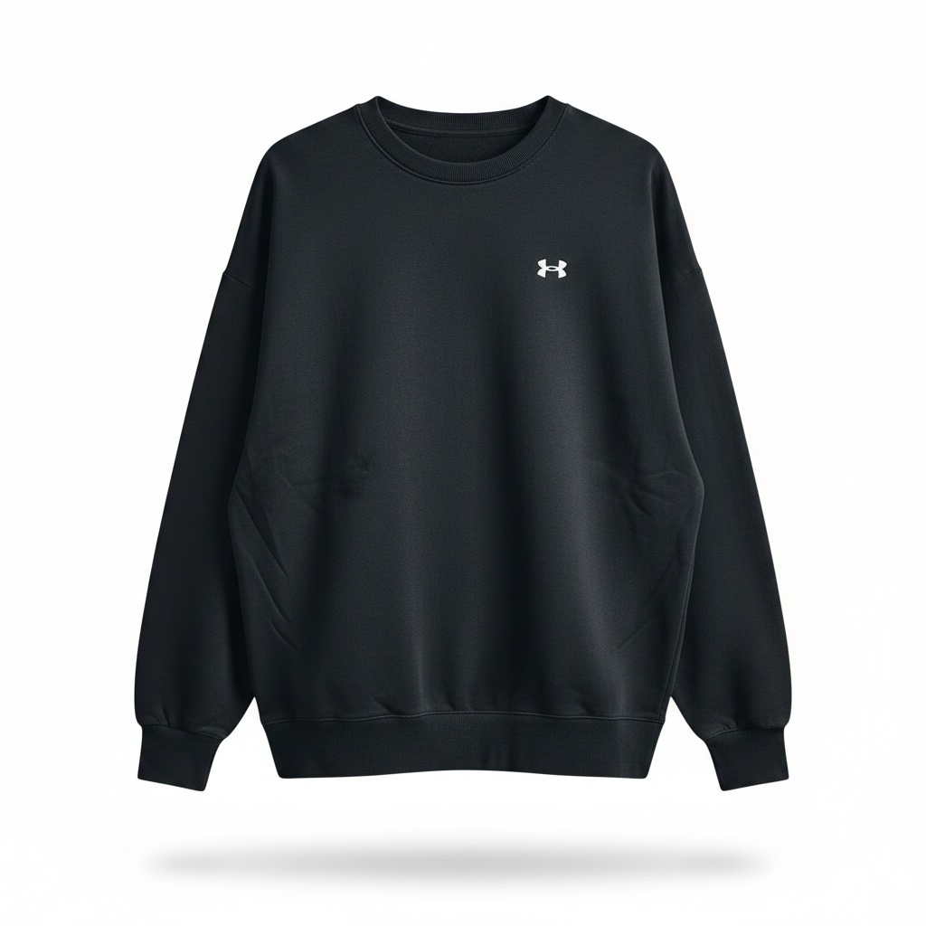 Under Armour, Women’s, Rival Fleece, Oversized Crew, Small, Black
