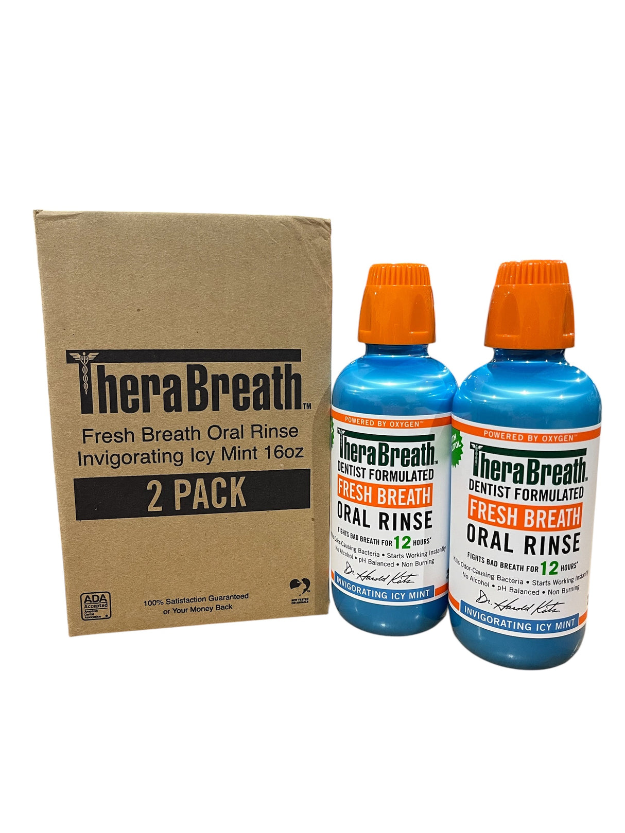 TheraBreath, Fresh Breath, Icy Mint, 16oz, Oral Rinse, 2 Pack
