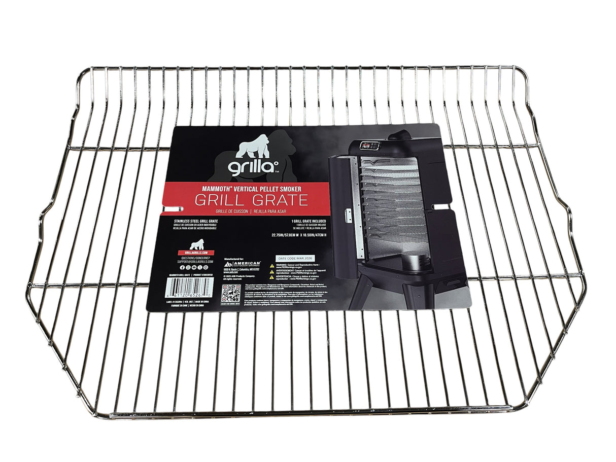 Grilla Mammoth, Vertical Pellet Smoker, Grill Grate, 22.75in x 18.50in