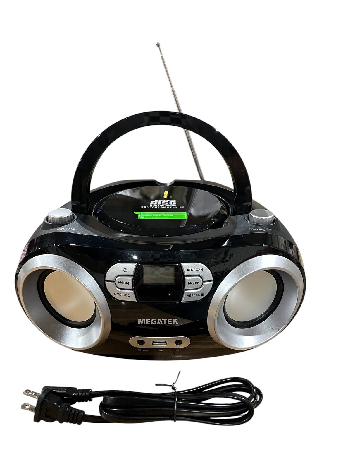 Megatek, Portable CD Player, Boombox, Black