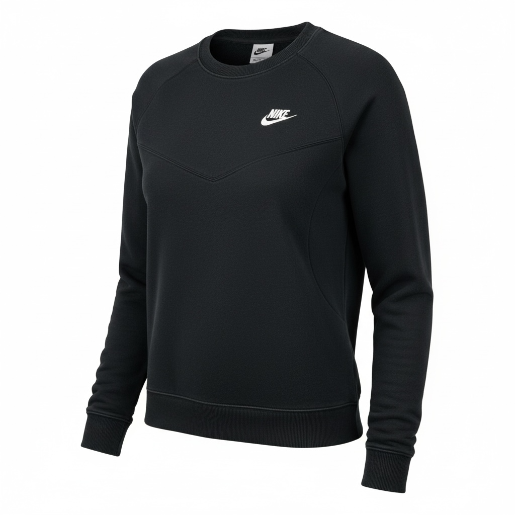 Nike, Women’s, Club Fleece, Crewneck, Medium, Black