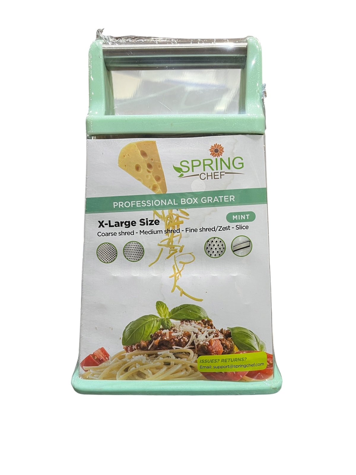 Spring Chef, X-Large, Box Grater, Mint Green