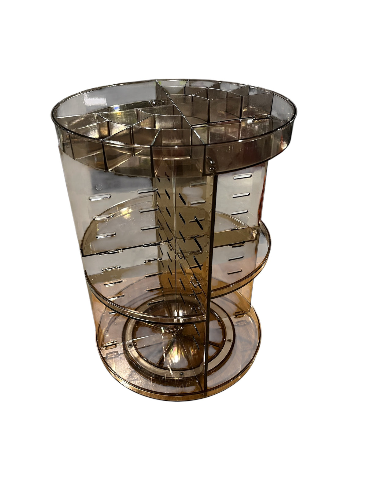 Jiavarry, Rotating, Makeup Organizer, Clear Coffee