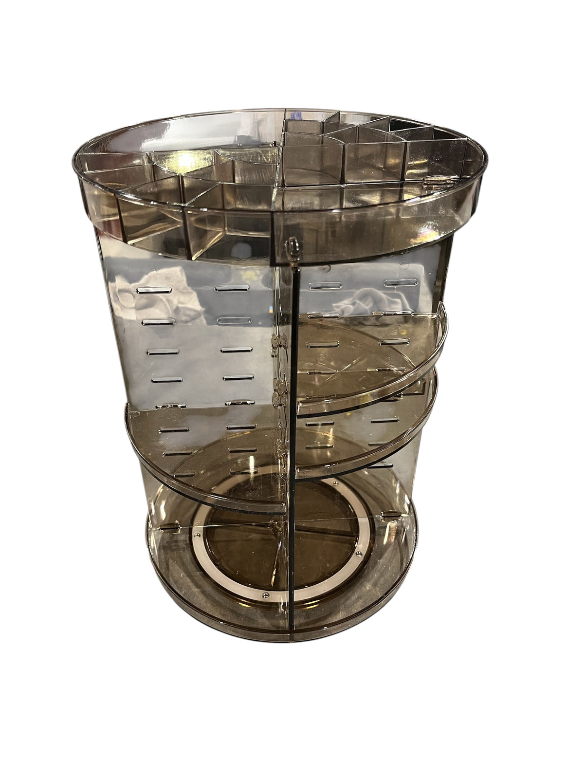Jiavarry, Rotating Makeup Organizer, Clear Coffee