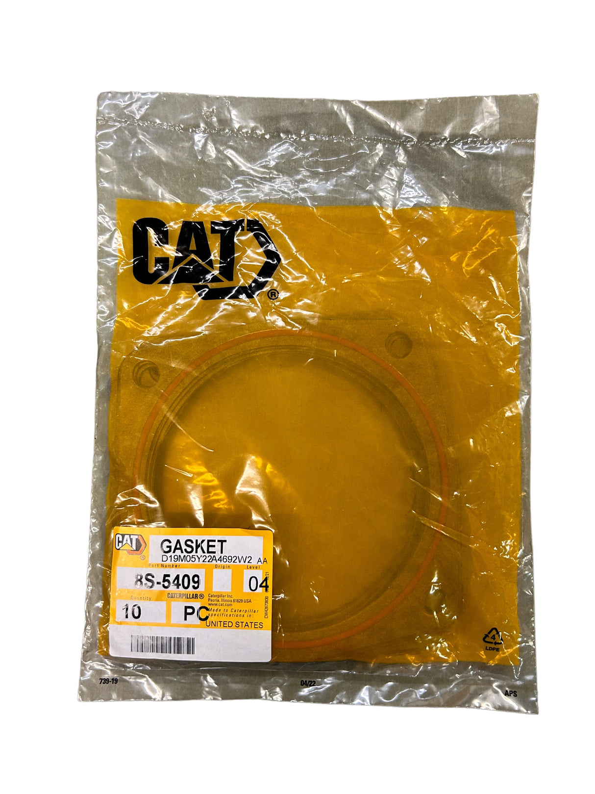 Caterpillar, 8S-5409, OIL COOLER LINES GASKET (10Pk) - Freeman Liquidators