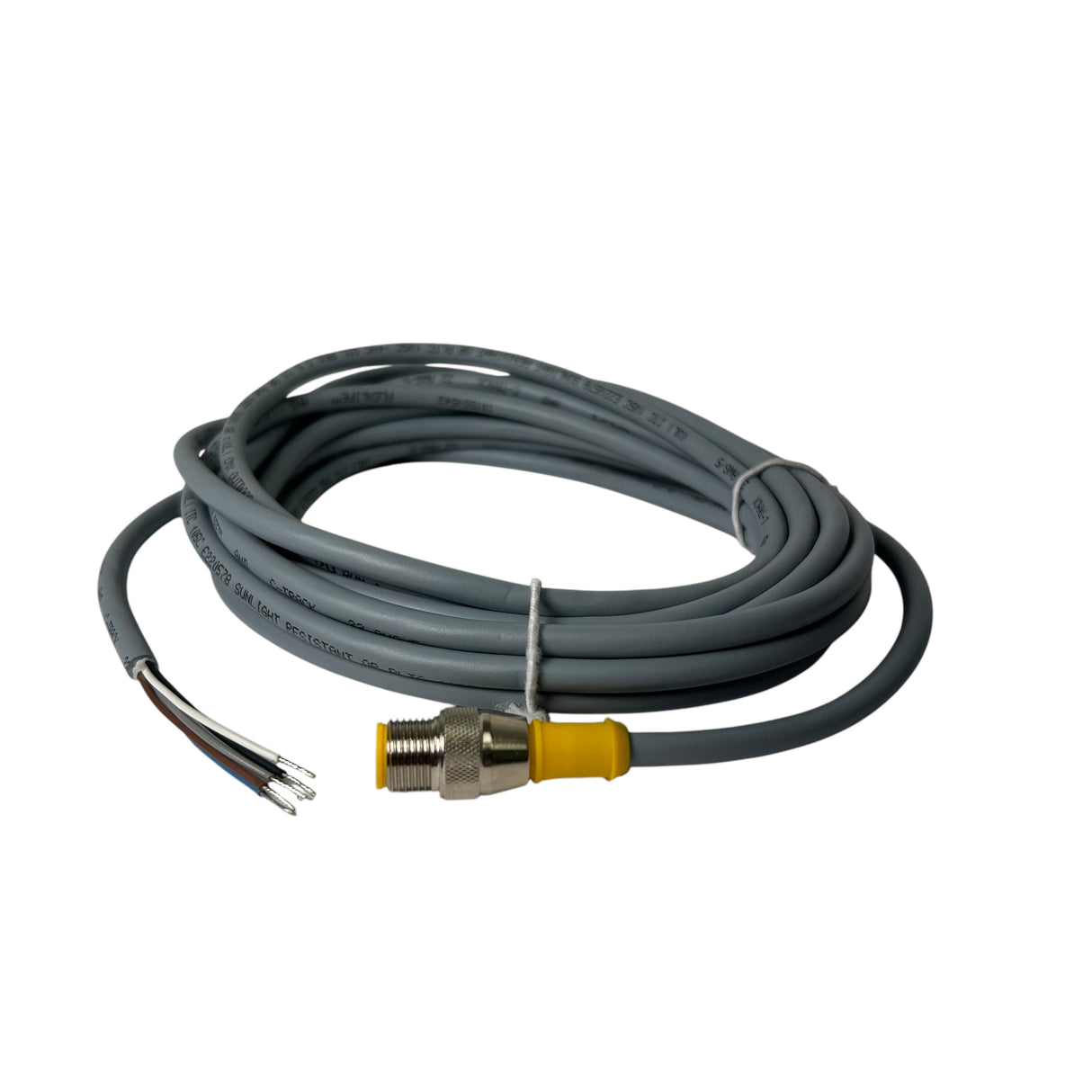 Turck, RS 4.5T-5, Cordset, M12 Male to Cut-end, Gray, 5 cond., 5 meters, Eurofast Series - NEW IN ORIGINAL PACKAGING - Freeman Liquidators