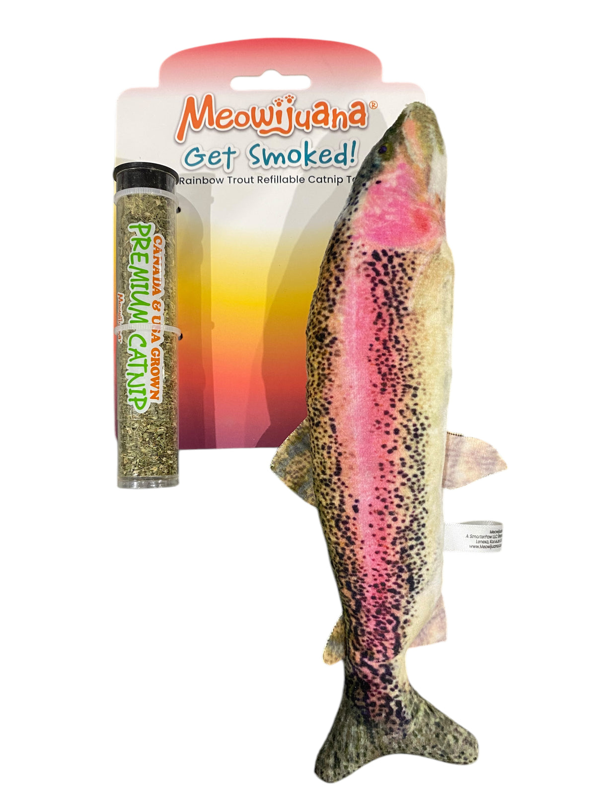 Get Smoked, Rainbow, Trout, Refillable, Cat, Toy - Freeman Liquidators