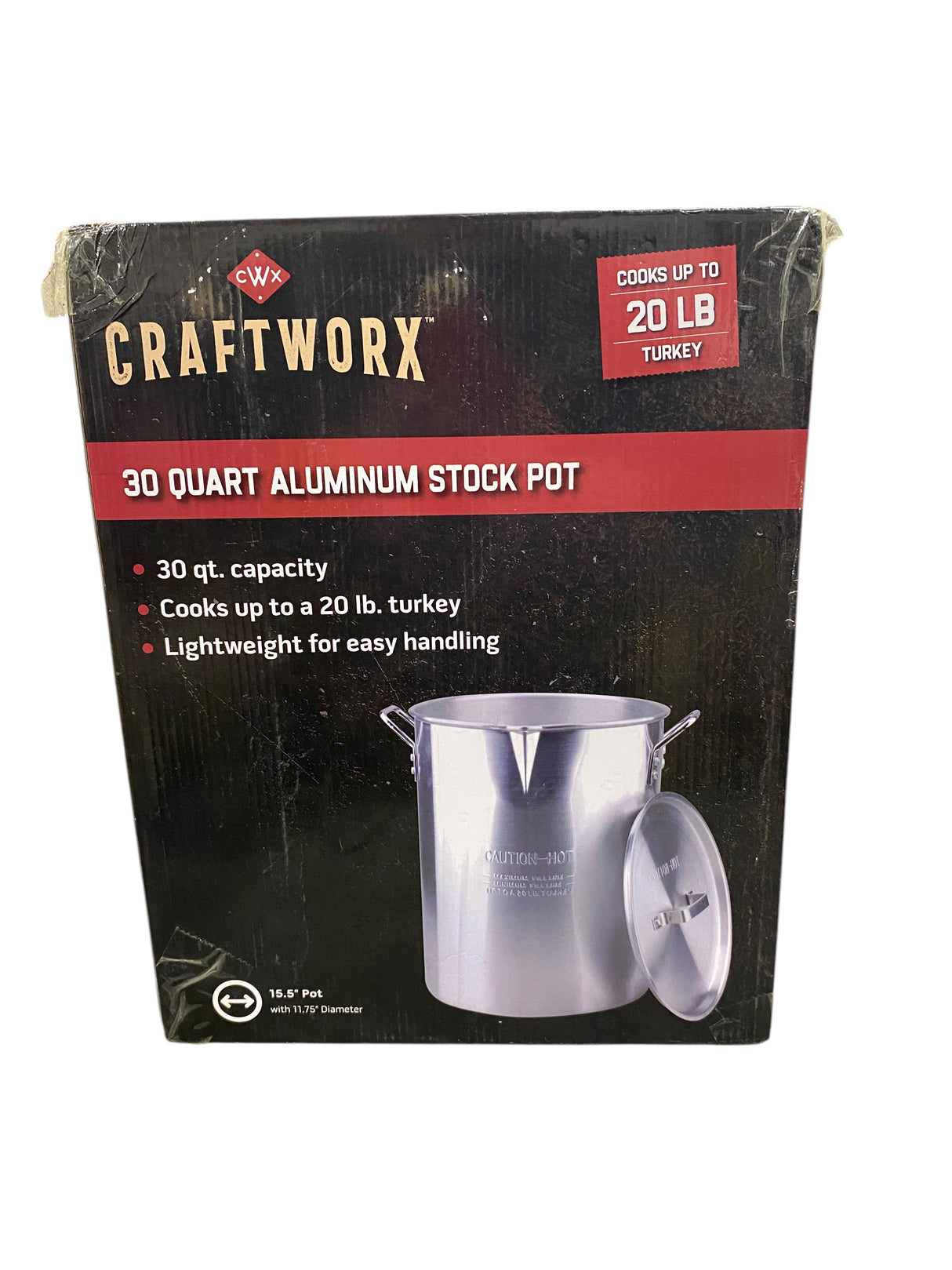 Craftworx, Aluminum, Stock, Pot, Lid, 30 qt - Freeman Liquidators