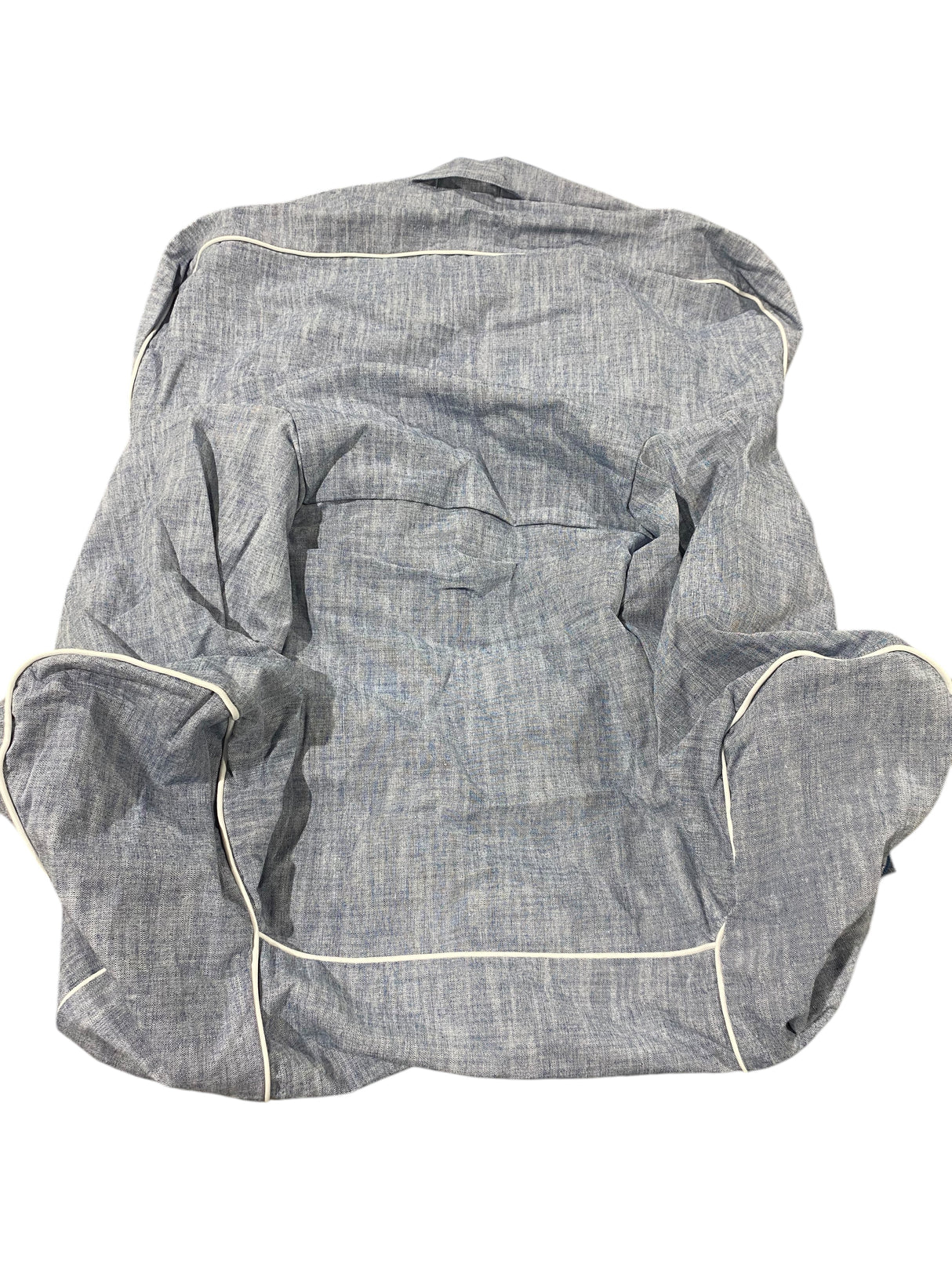 Pottery Barn Kids, My First Anywhere Chair, Chambray, White Piping, Slipcover Only - Freeman Liquidators